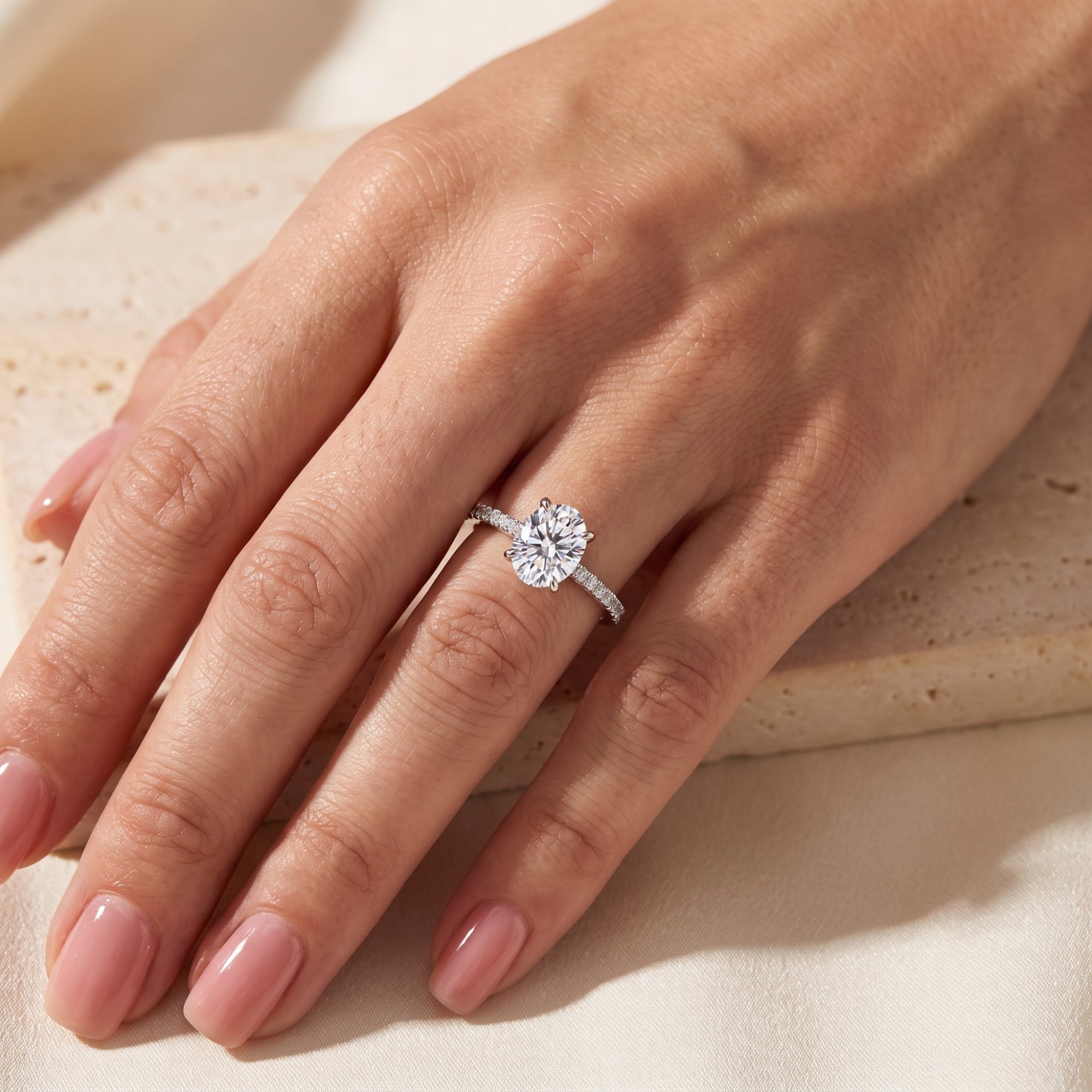 The Aria Oval Solitaire Ring