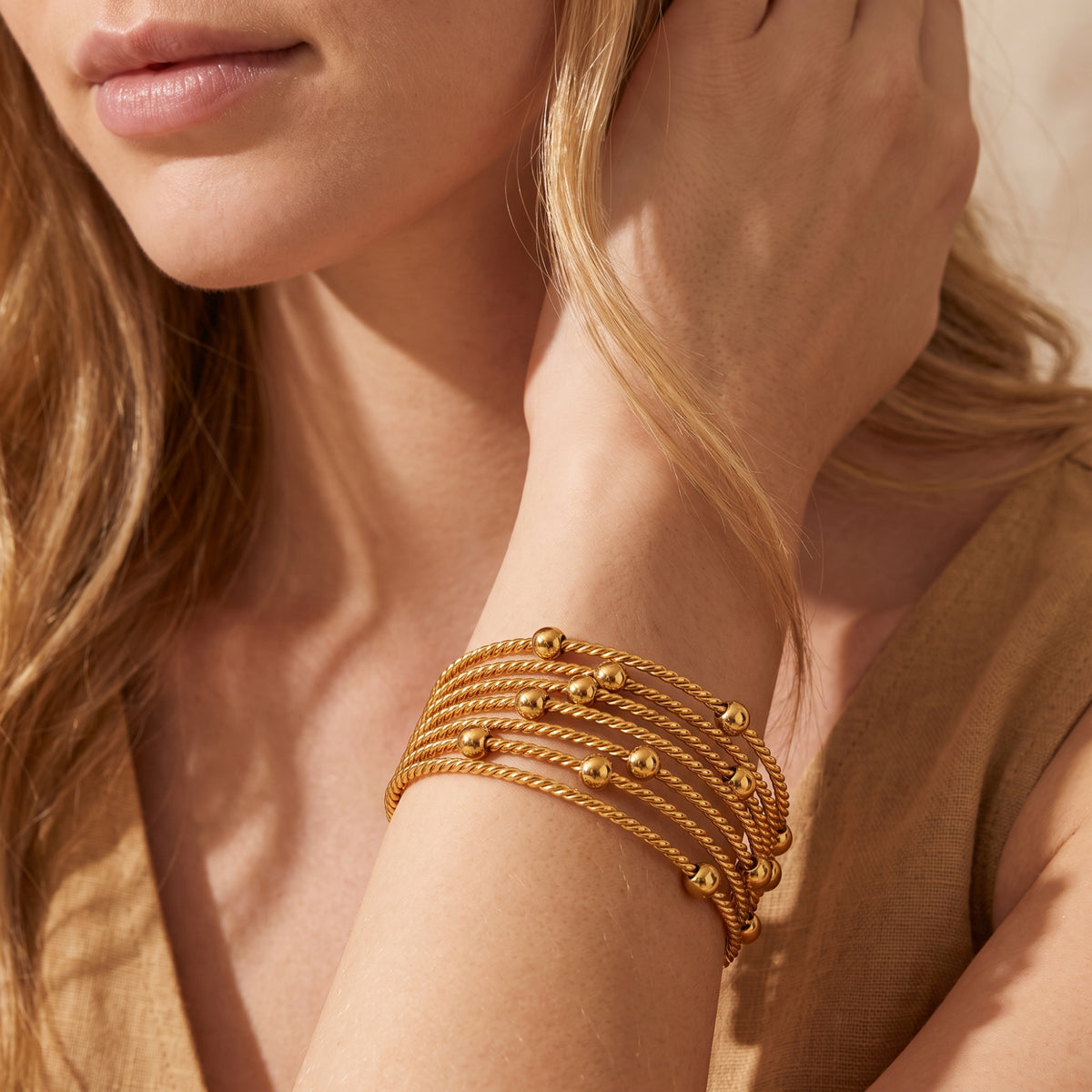 The Sculptural Cable Cuff Bracelet