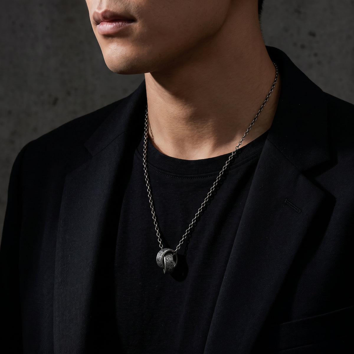 The Lunar Orbit Dual Ring Necklace