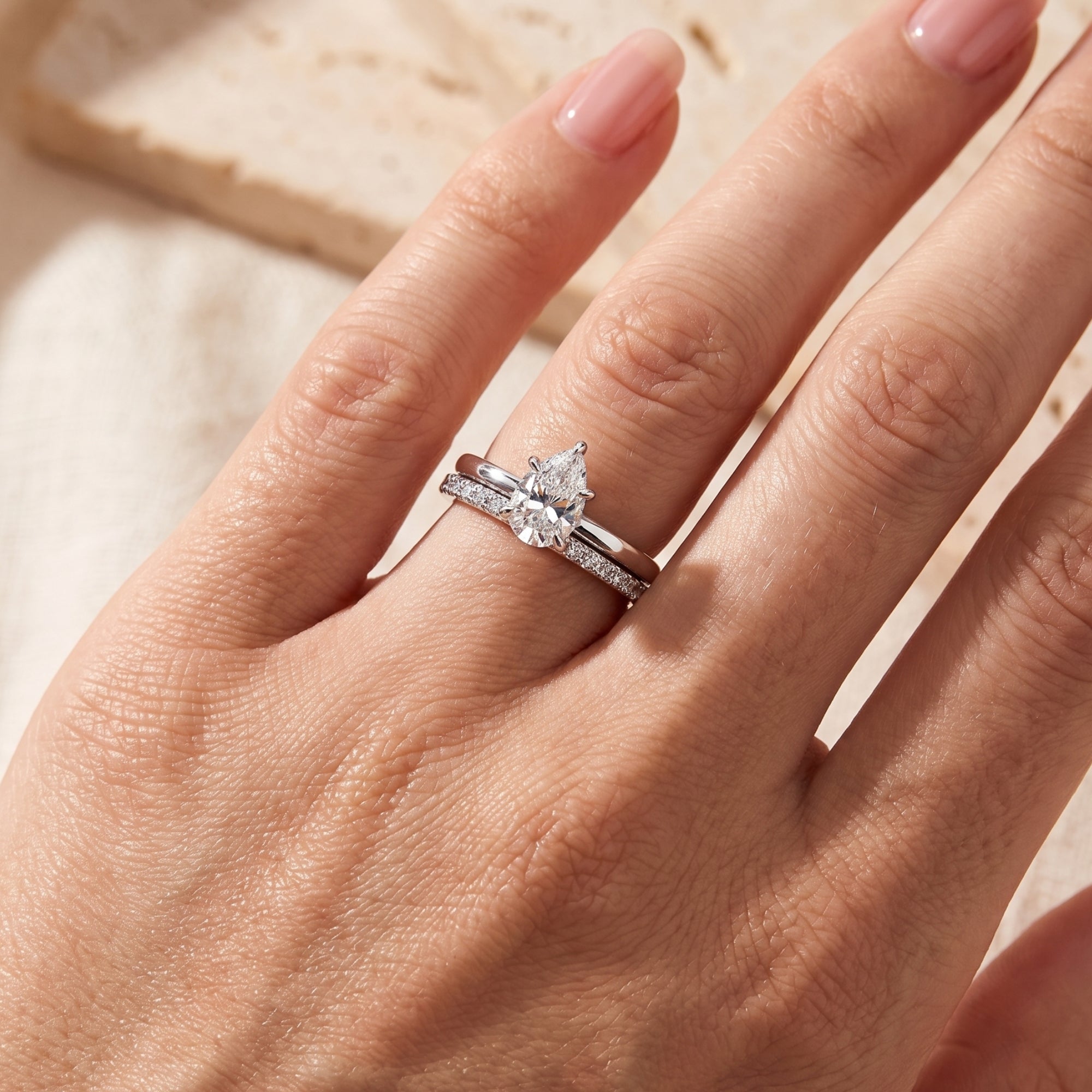 The Teardrop Nested Ring Set