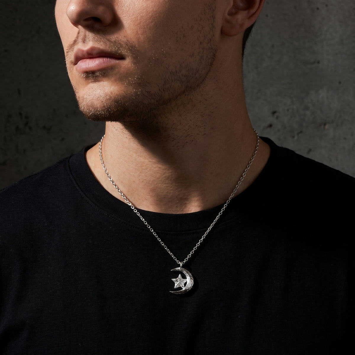 The Crescent Star Pendant Necklace