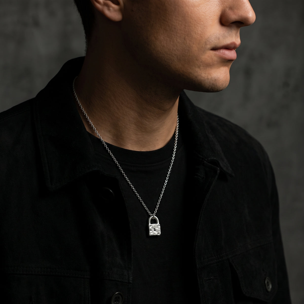 The Stamped Lock Necklace