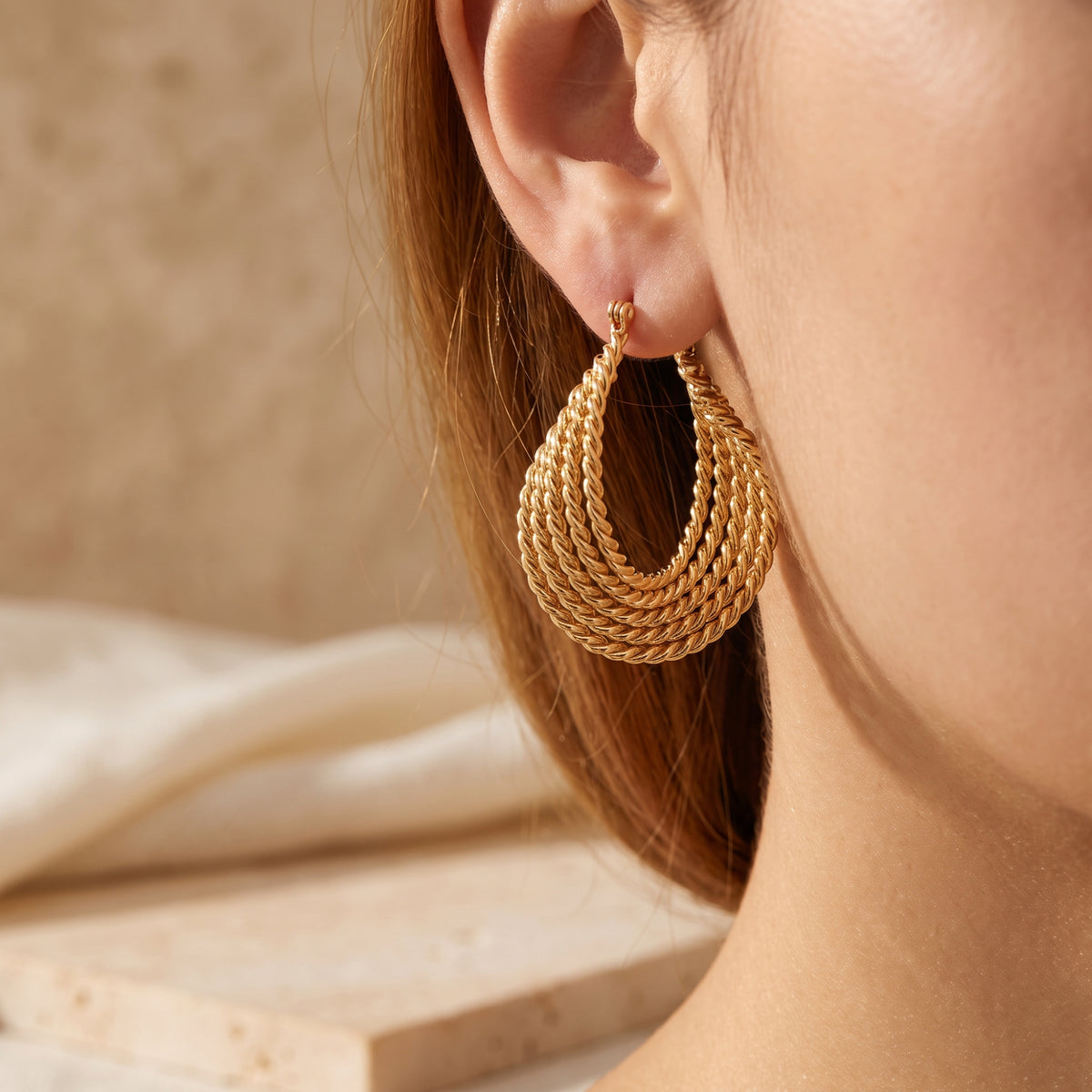 The Twisted Rope Drop Earrings