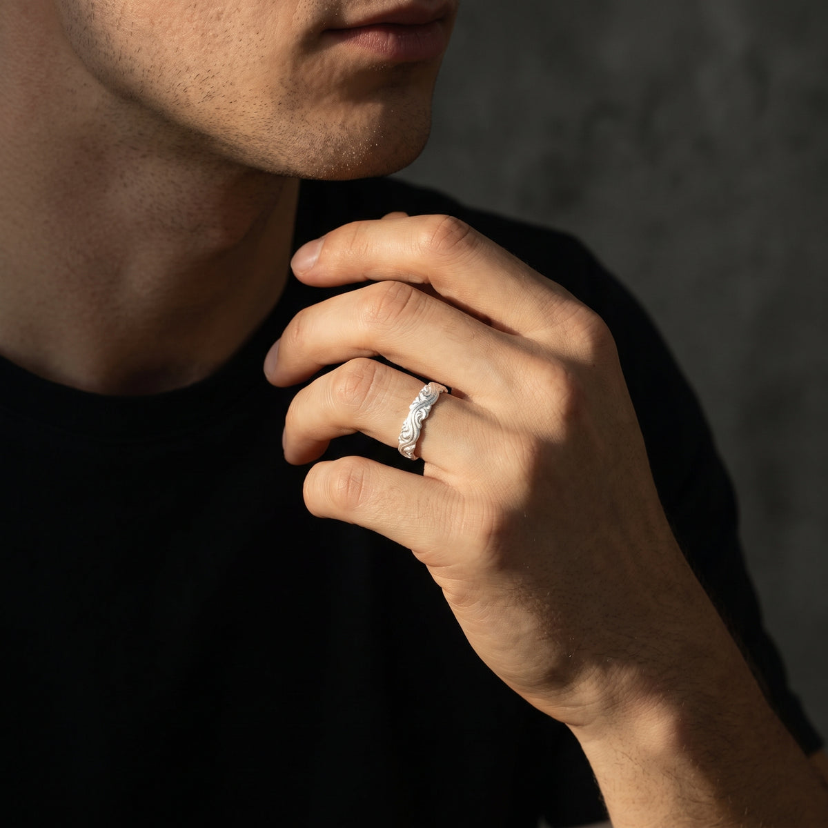 The Wave Scroll Open Ring