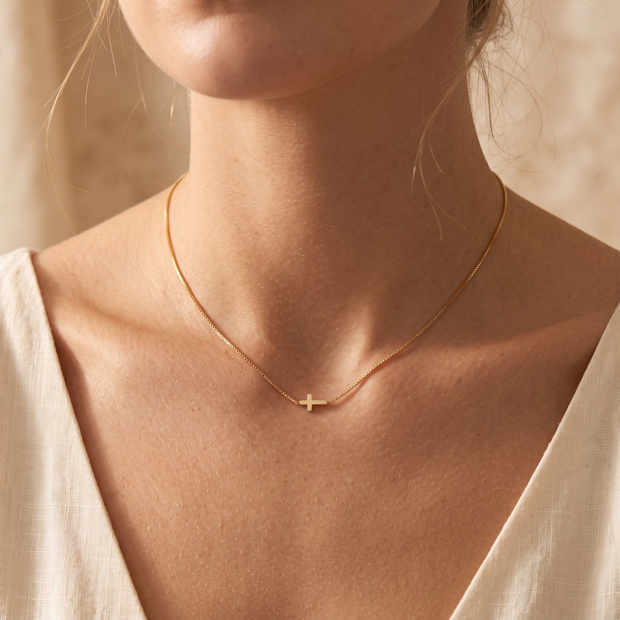 The Sideways Cross Necklace