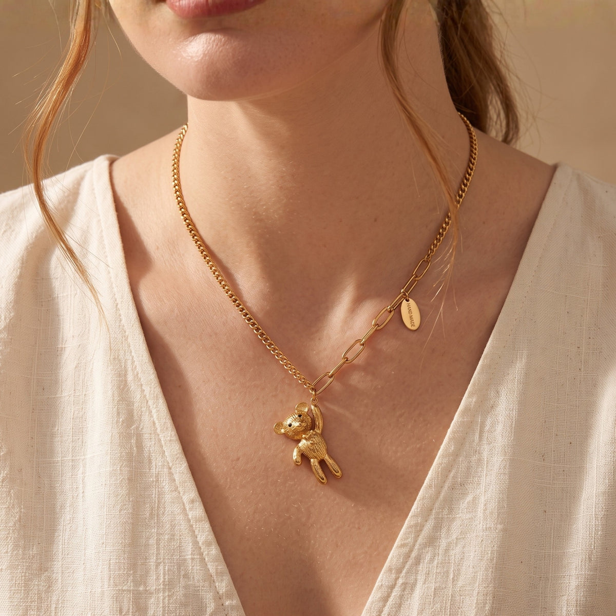 The Artisan Bear Pendant Necklace
