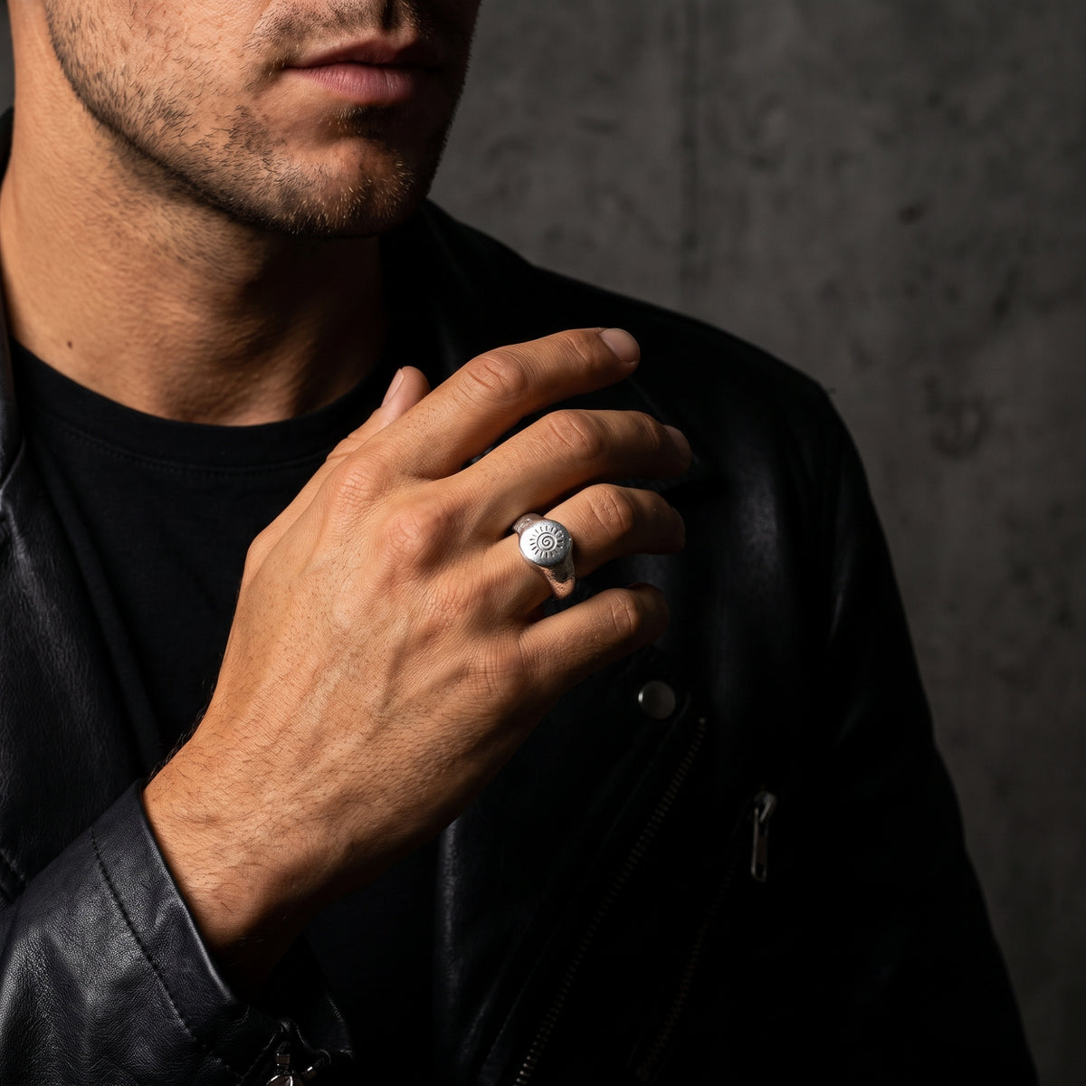 The Solar Spiral Signet Ring