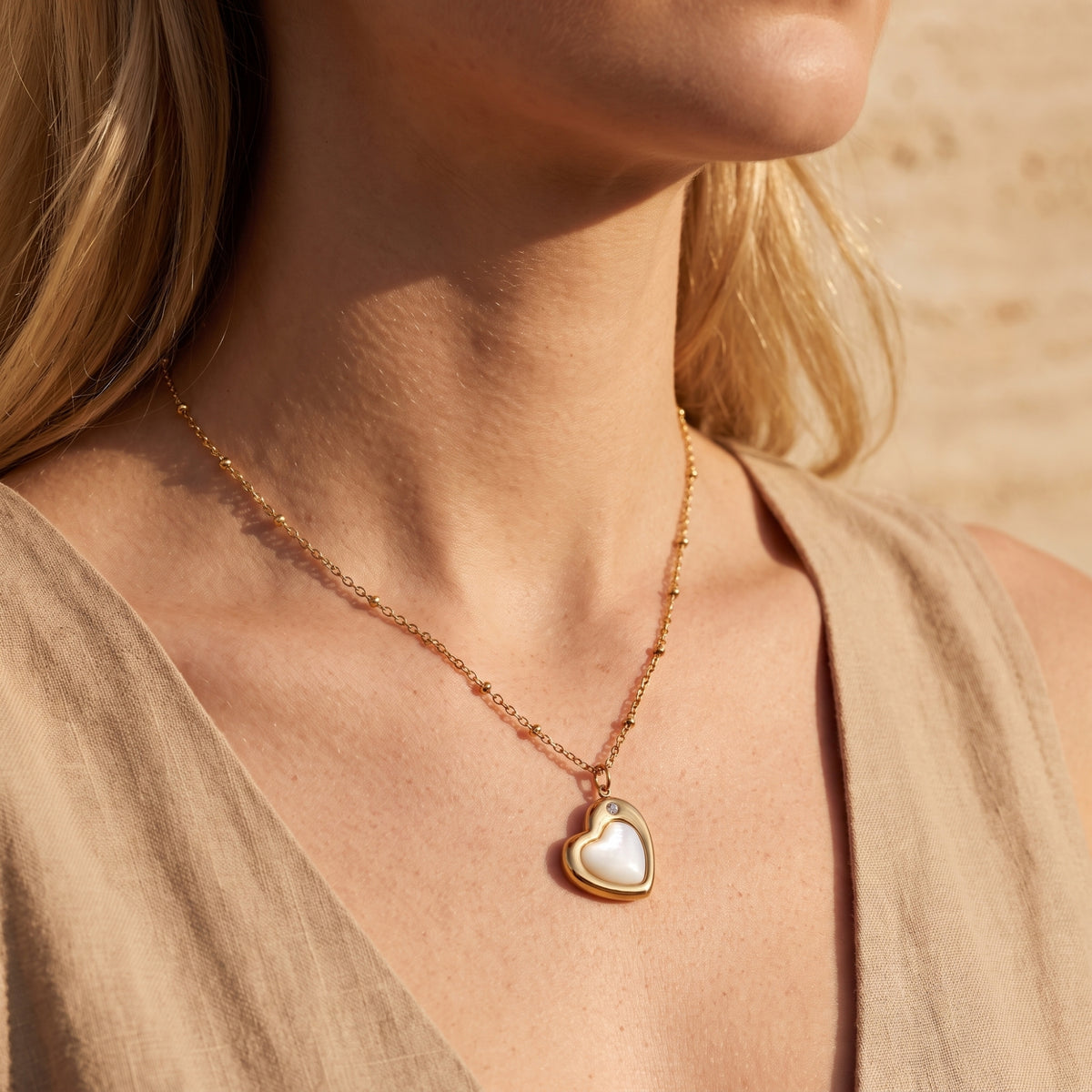The Shell Heart Pendant Necklace