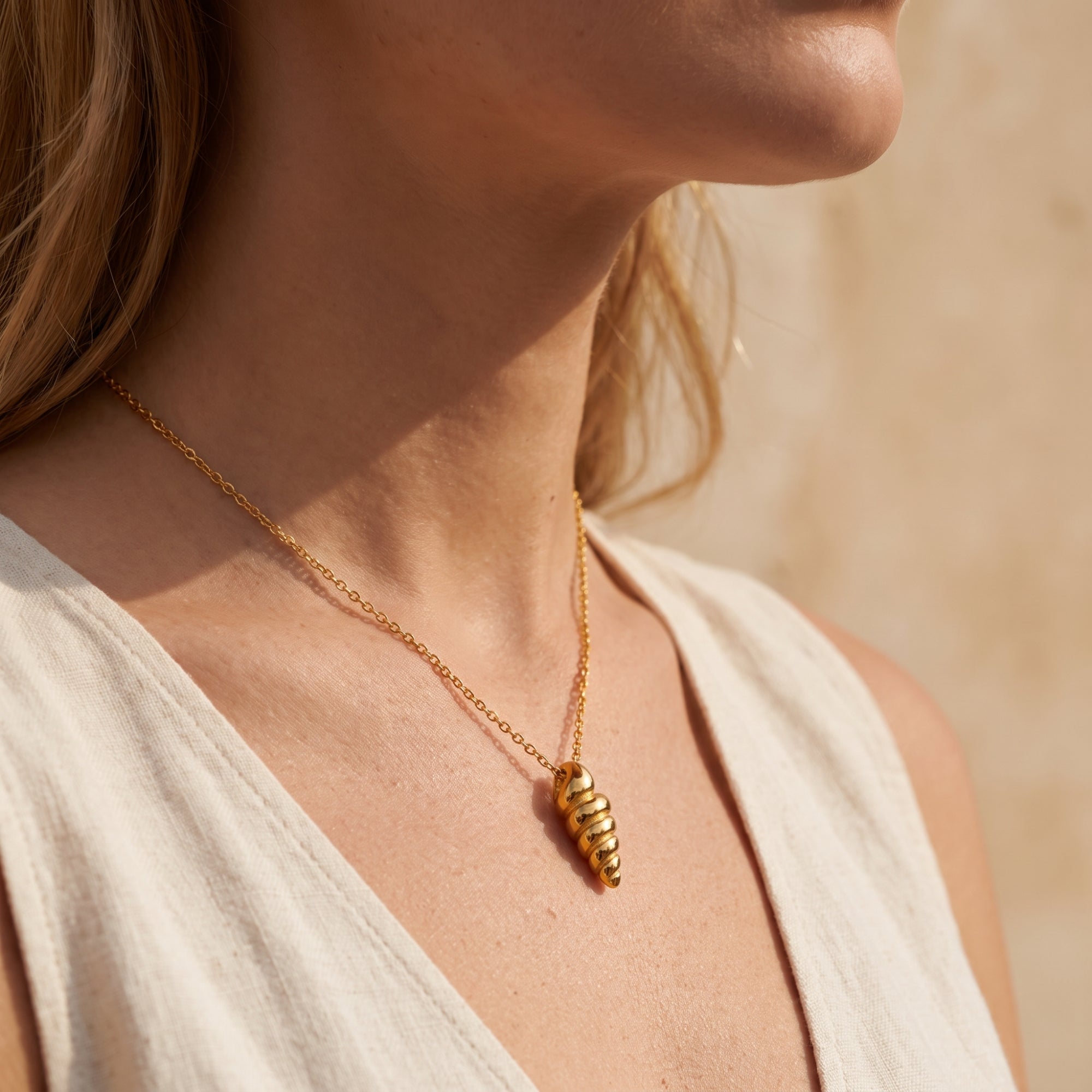 The Elysian Spiral Shell Necklace