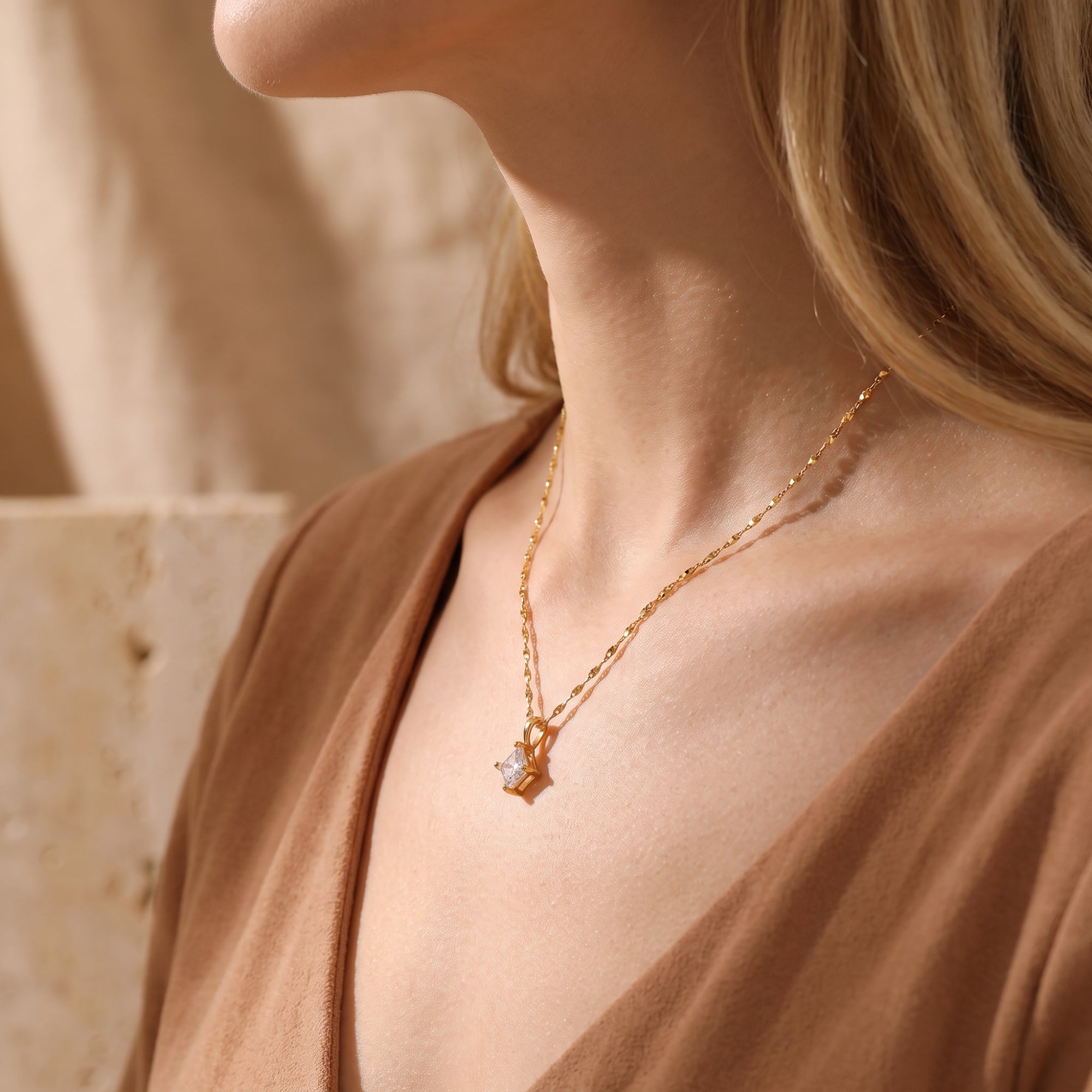 The Square Solitaire Necklace