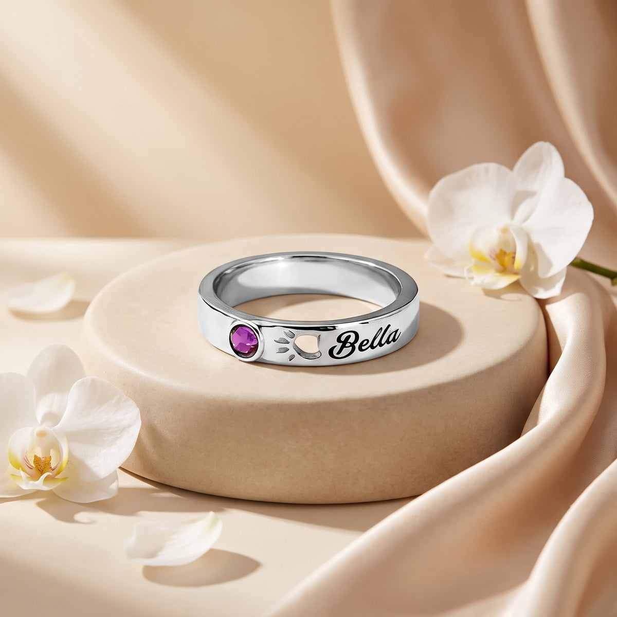 The Paw Print Memorial Ring