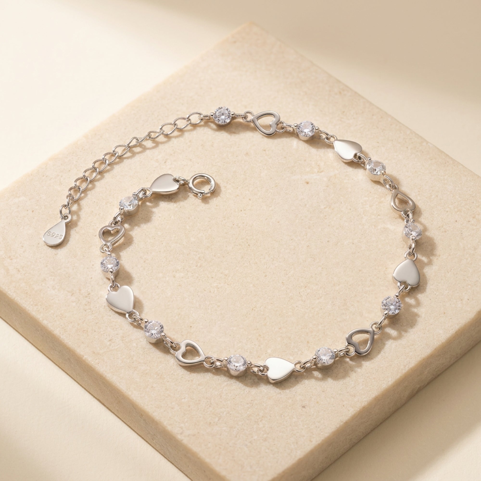 The 'Cherished Daughter' Silver Bracelet
