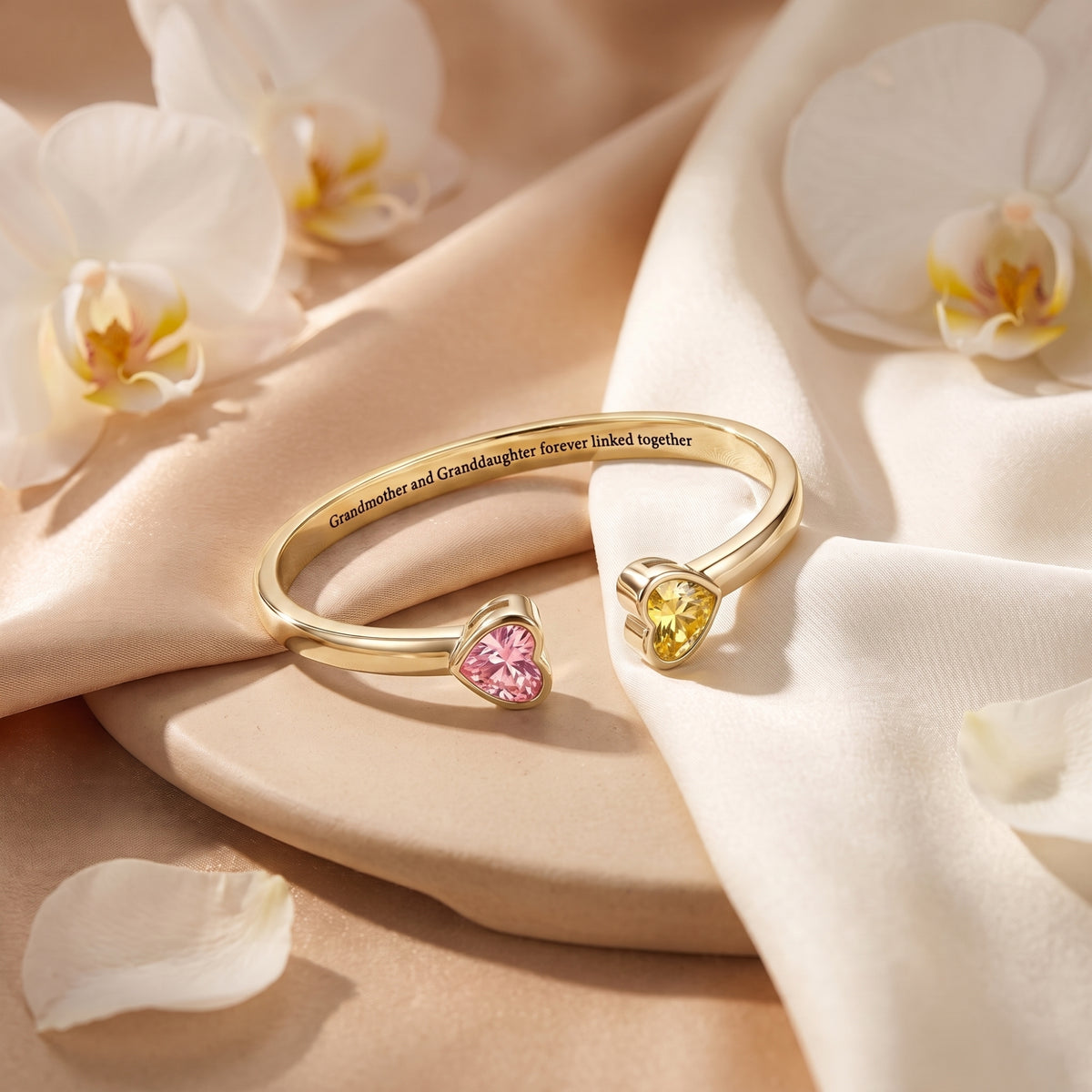 The Linked Heart Cuff Bracelet