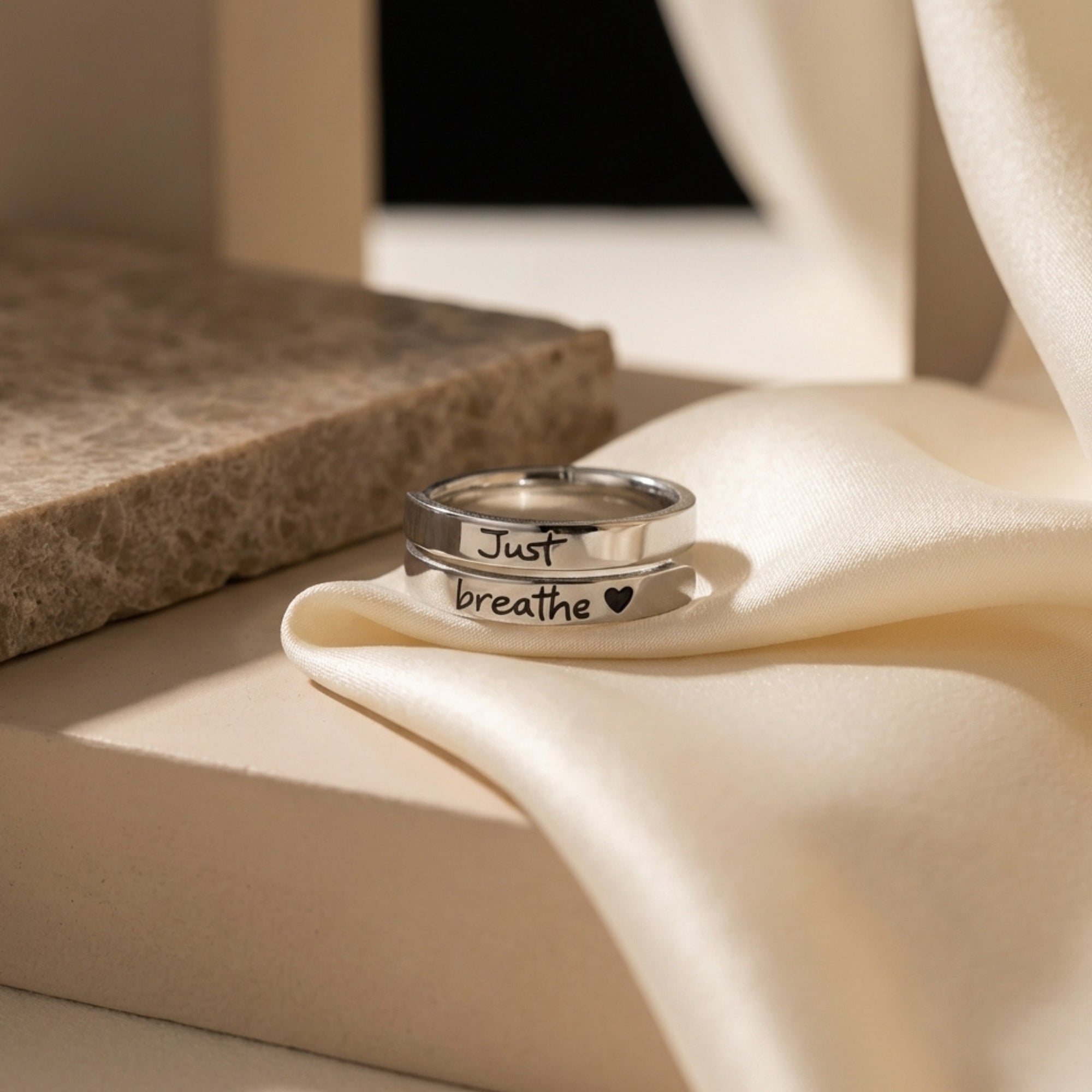 The 'Just Breathe' Adjustable Wrap Ring