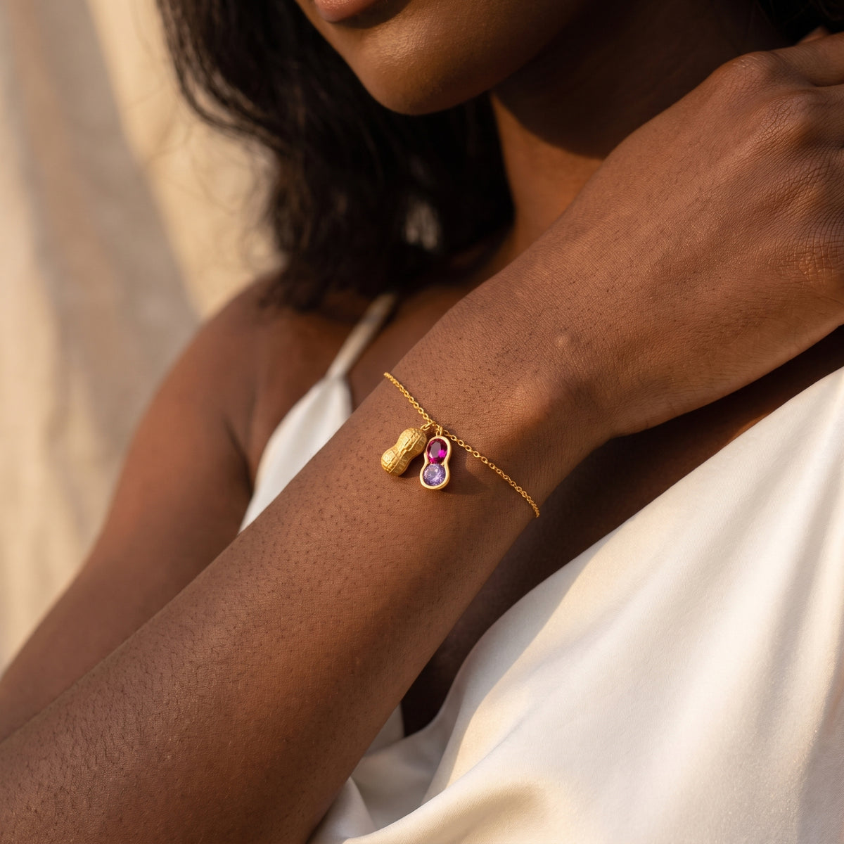 The Peanut Pod Charm Bracelet