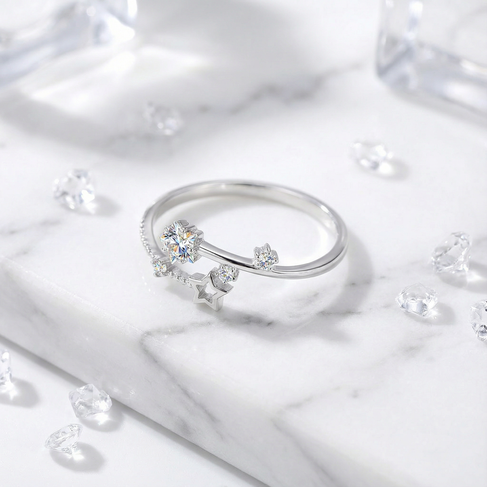 The Celestial Bypass Ring - S925 Sterling Silver