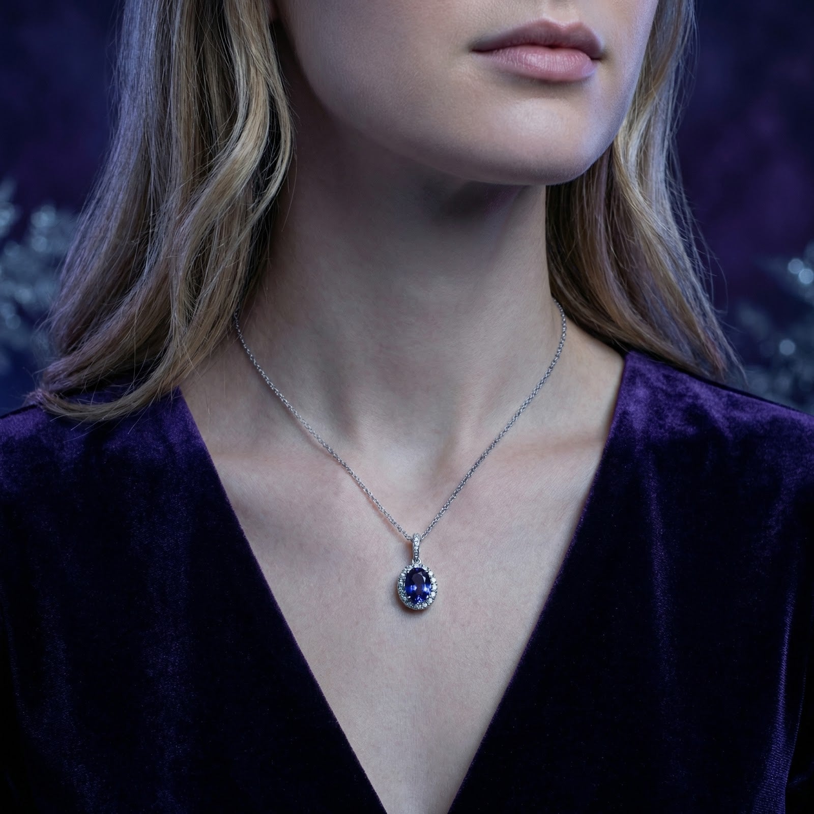 The Azurienne Halo Necklace - S925 Sterling Silver