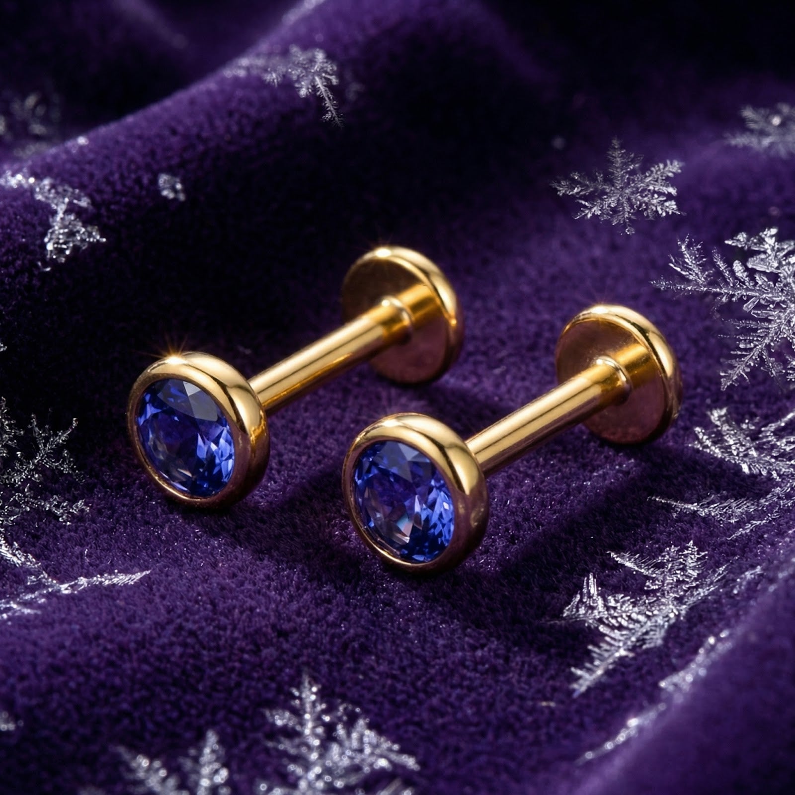 The Melorise Bezel Studs - 18K Gold Vermeil