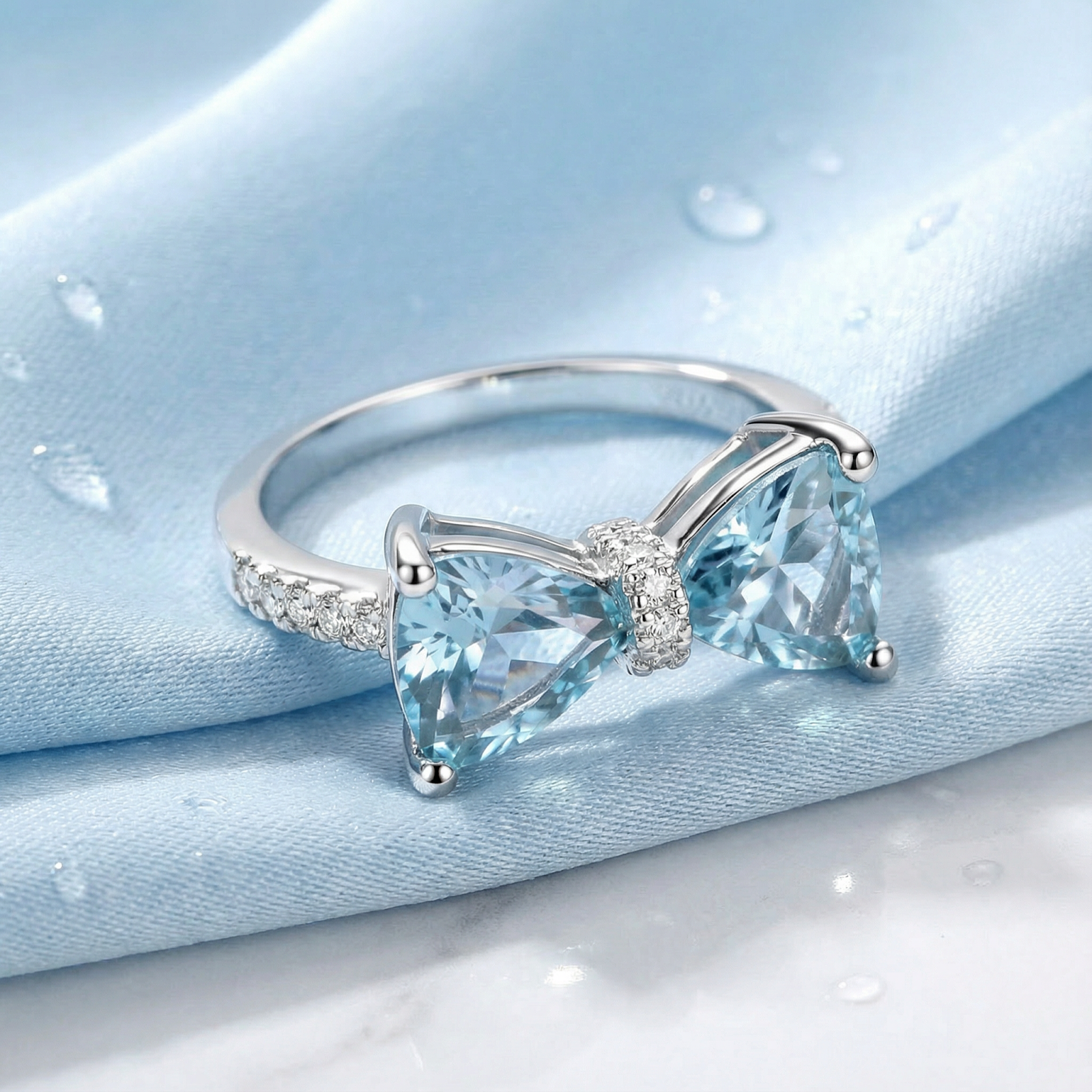The Azurine Bow Ring - S925 Sterling Silver