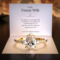 The Luna | To My Future Wife — Pear Cut Moissanite Ring