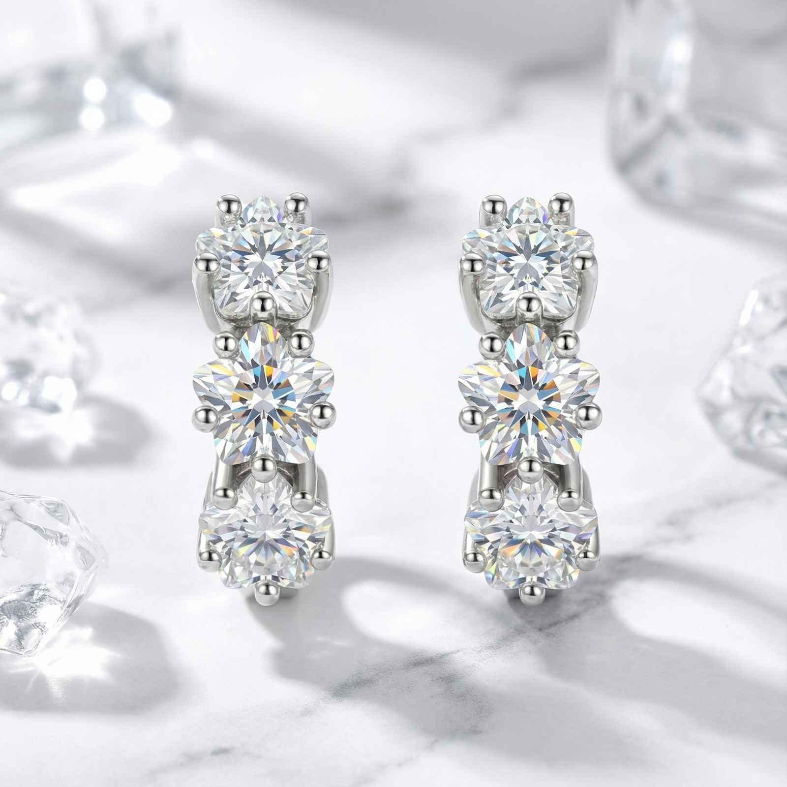 The Calyssa Trio Huggies - S925 Sterling Silver