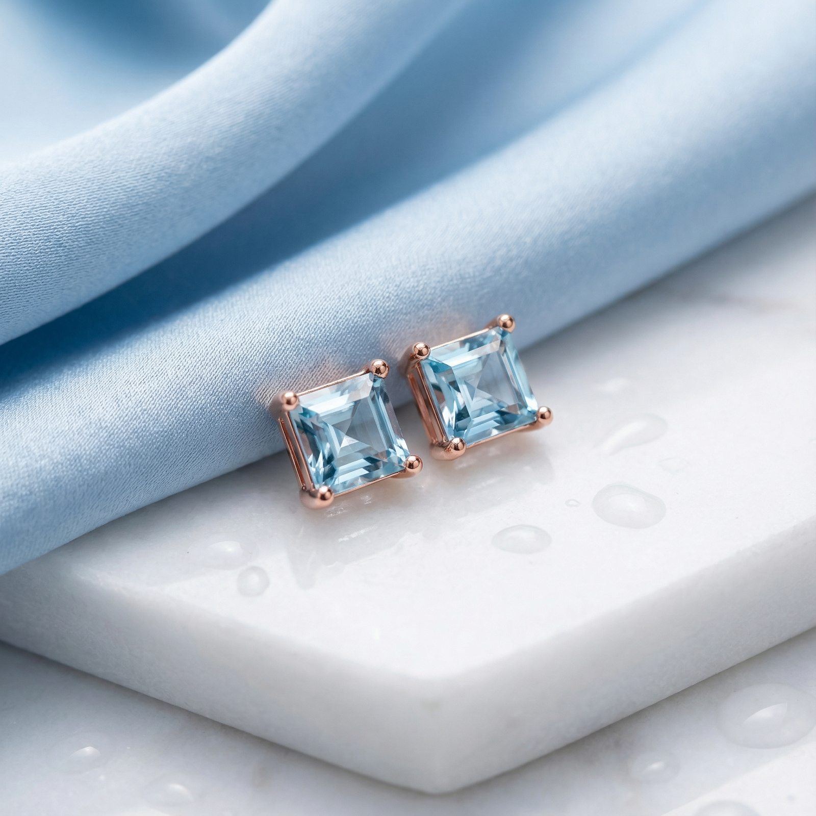 The Calypso Princess Studs - 18K Rose Gold Vermeil