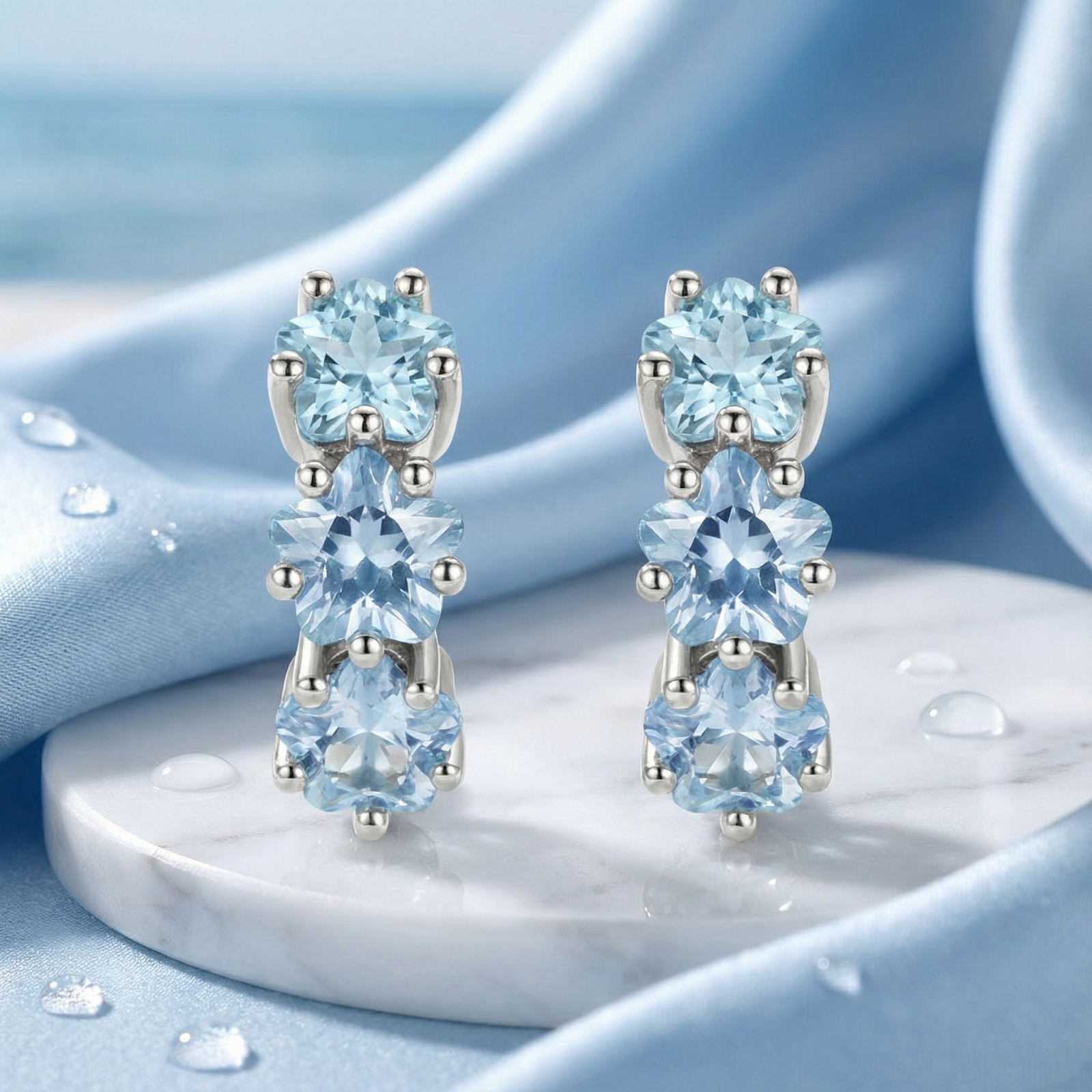 The Astra Star Hoops - S925 Sterling Silver