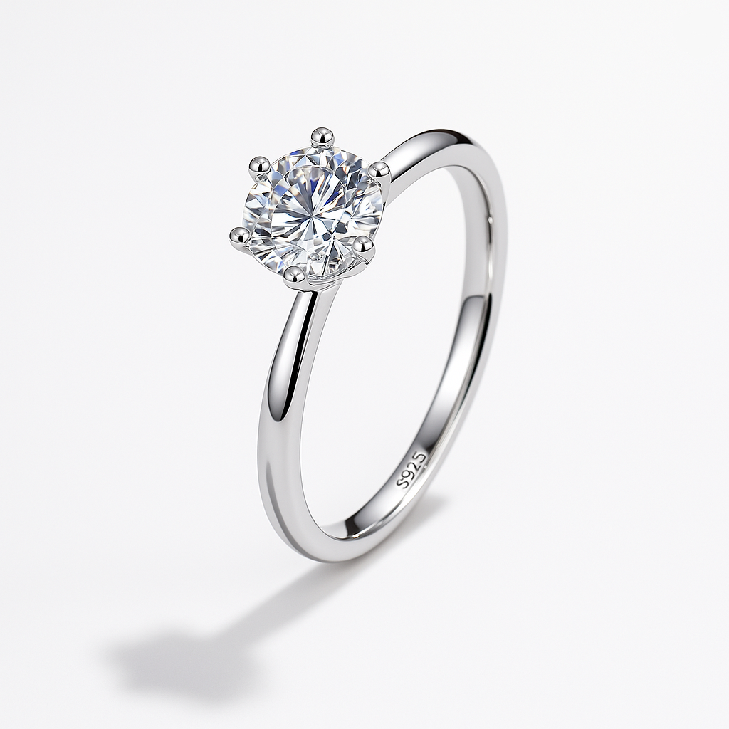 Free 0.3CT Moissanite Ring in S925 Sterling Silver