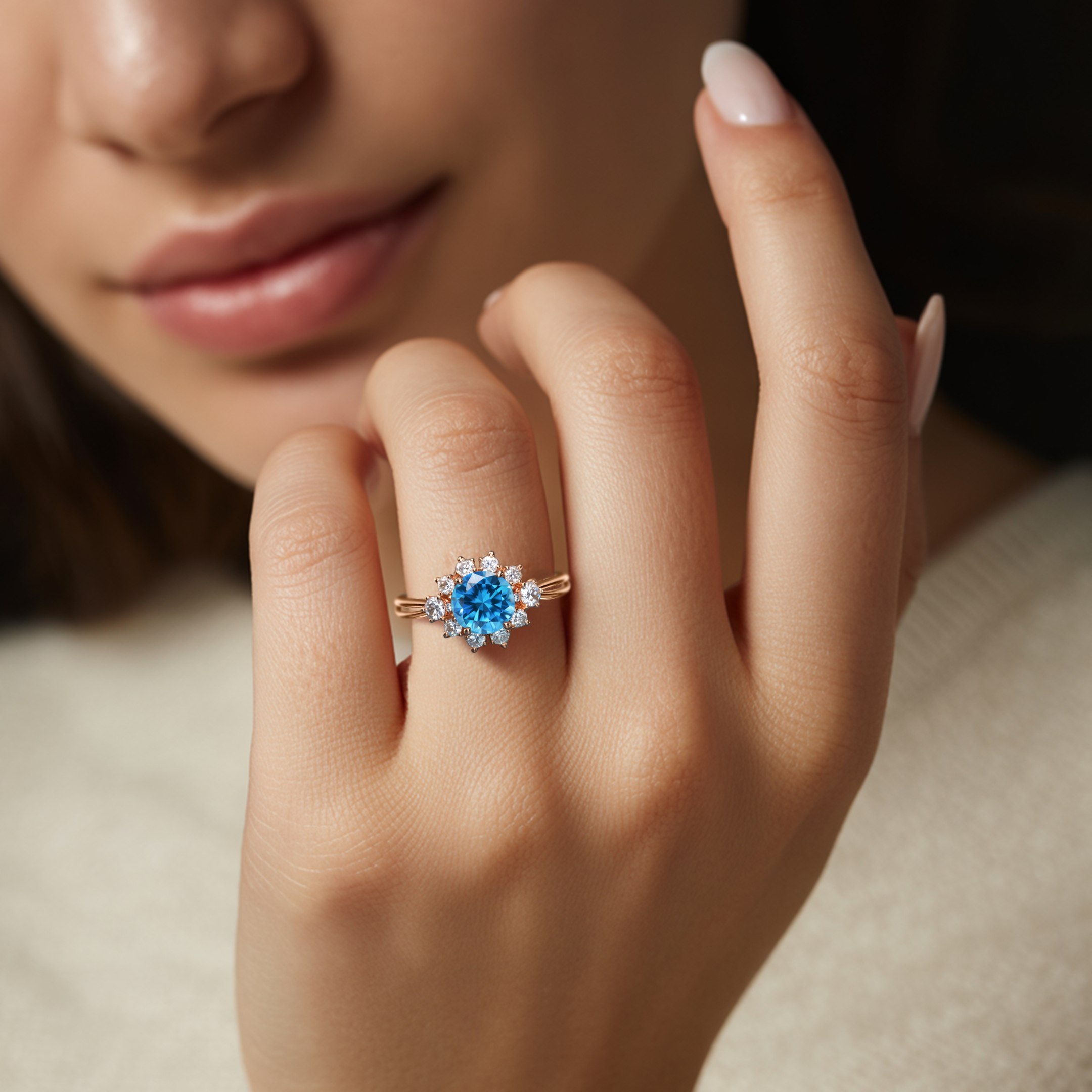 The Bethany - Split Shank Moissanite Ring