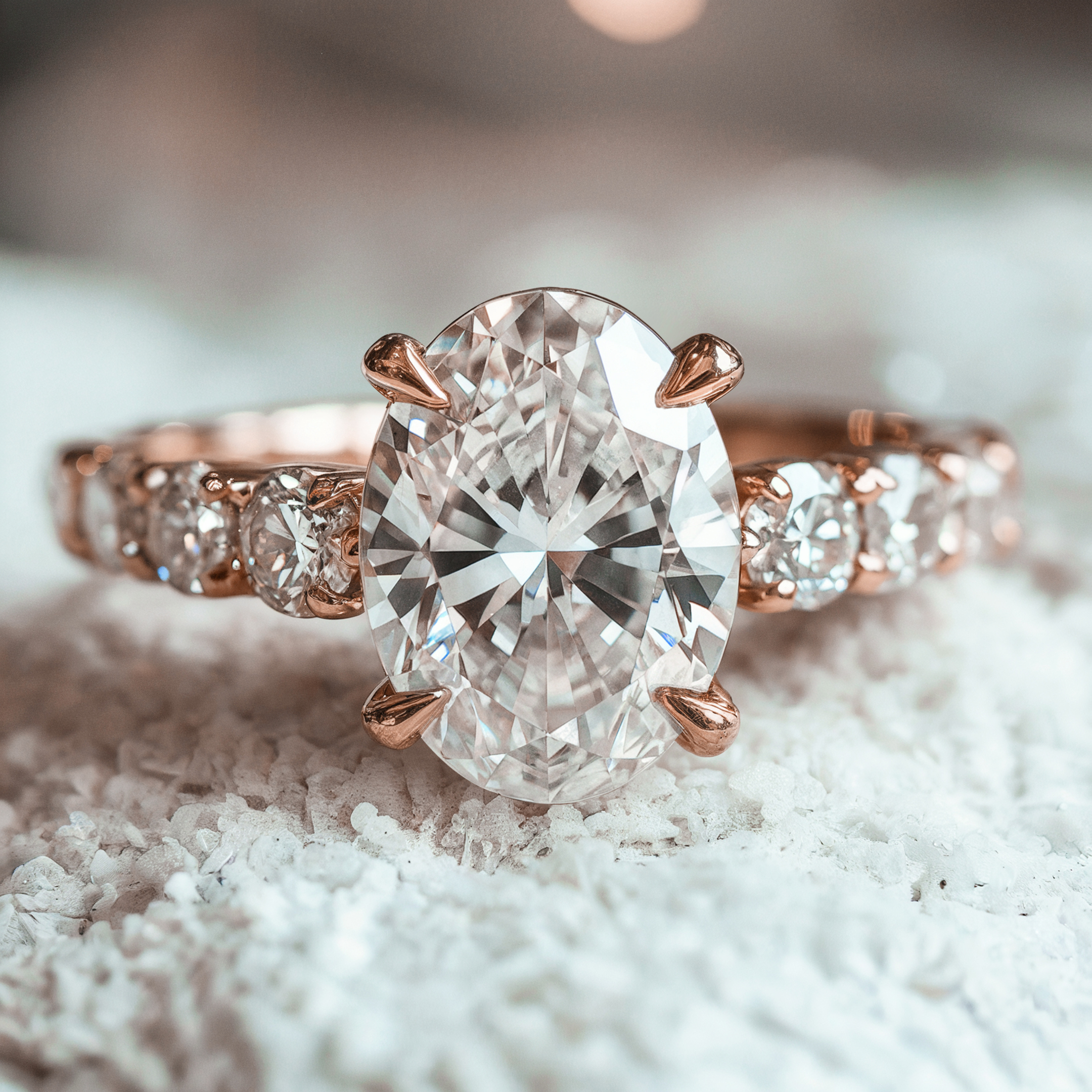The Celestine 4CT Moissanite Ring