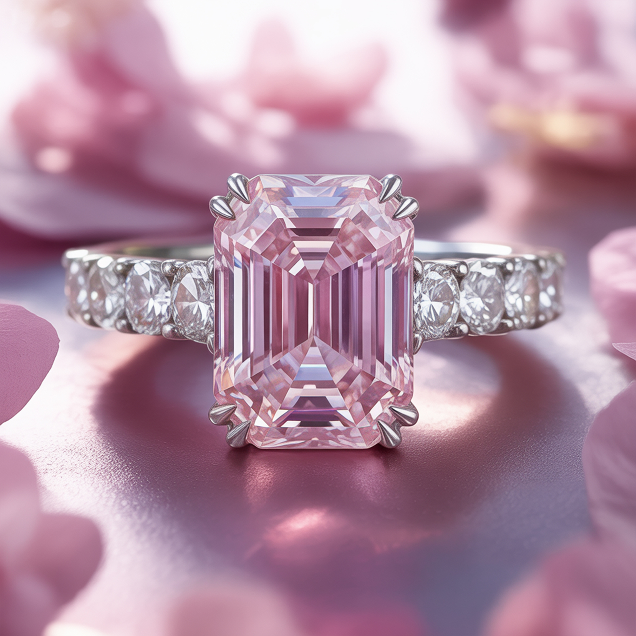 The Camilla 2CT Pink Moissanite Ring