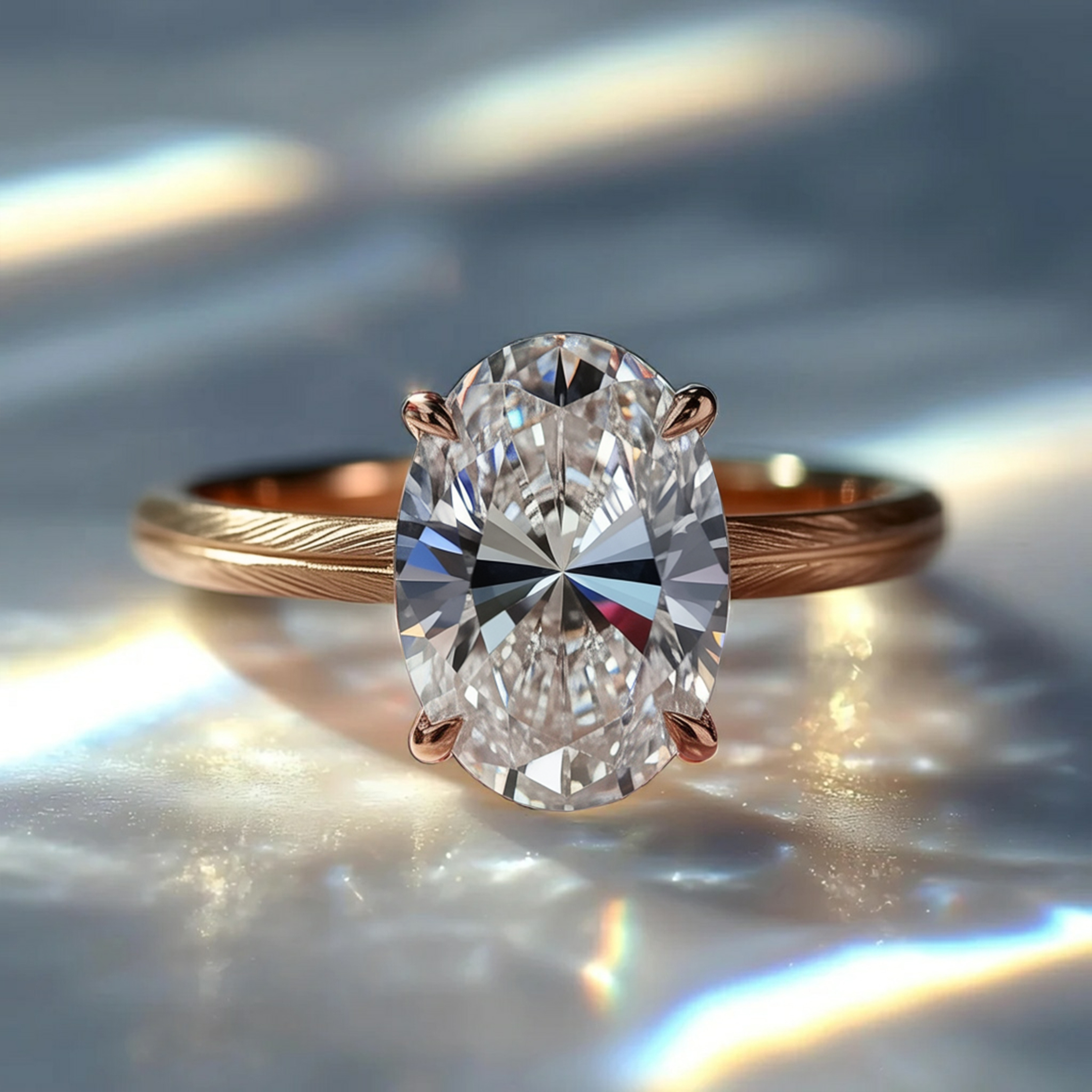 The Opaline - Vintage Moissanite Ring