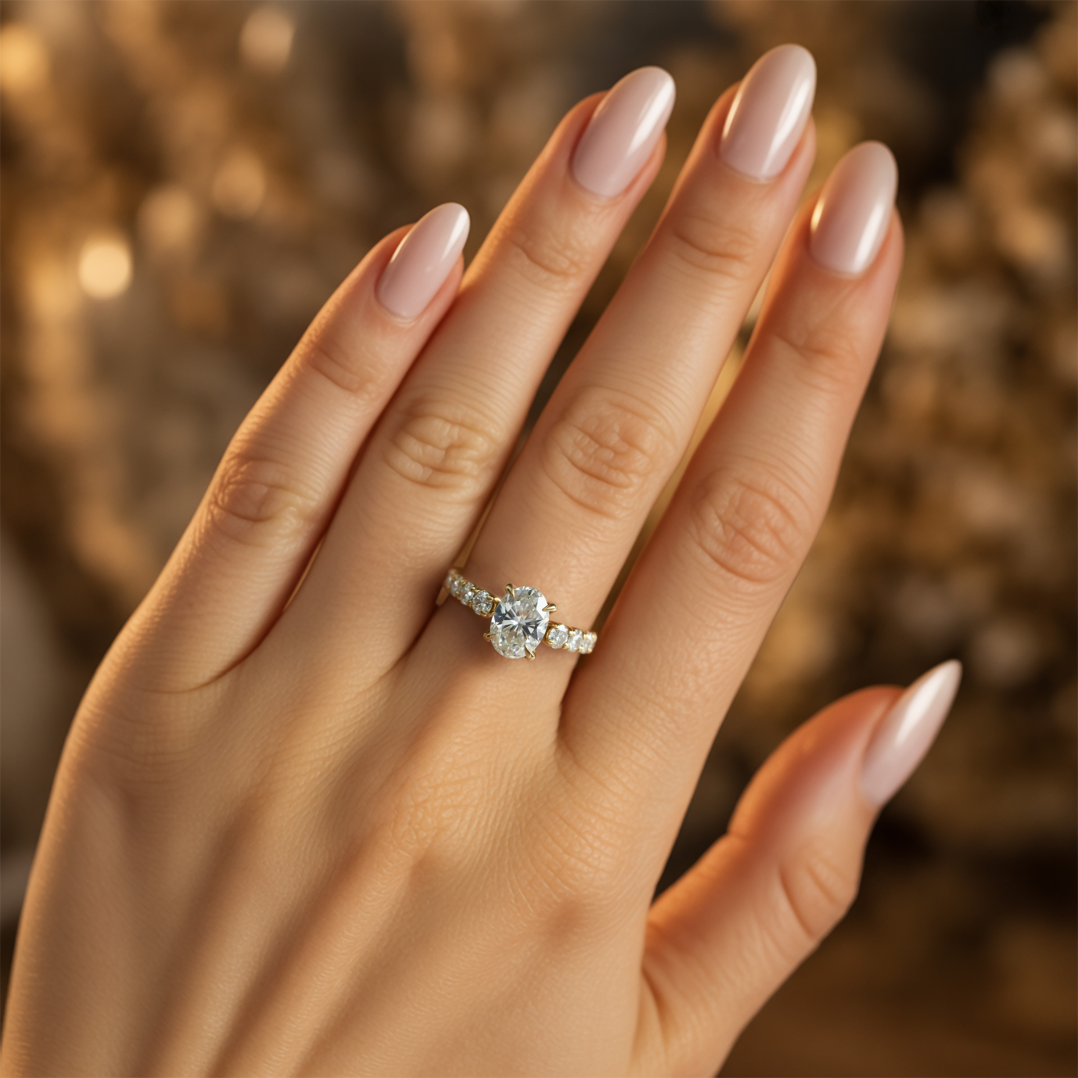 The Celestine Moissanite Ring - 18K Gold Vermeil
