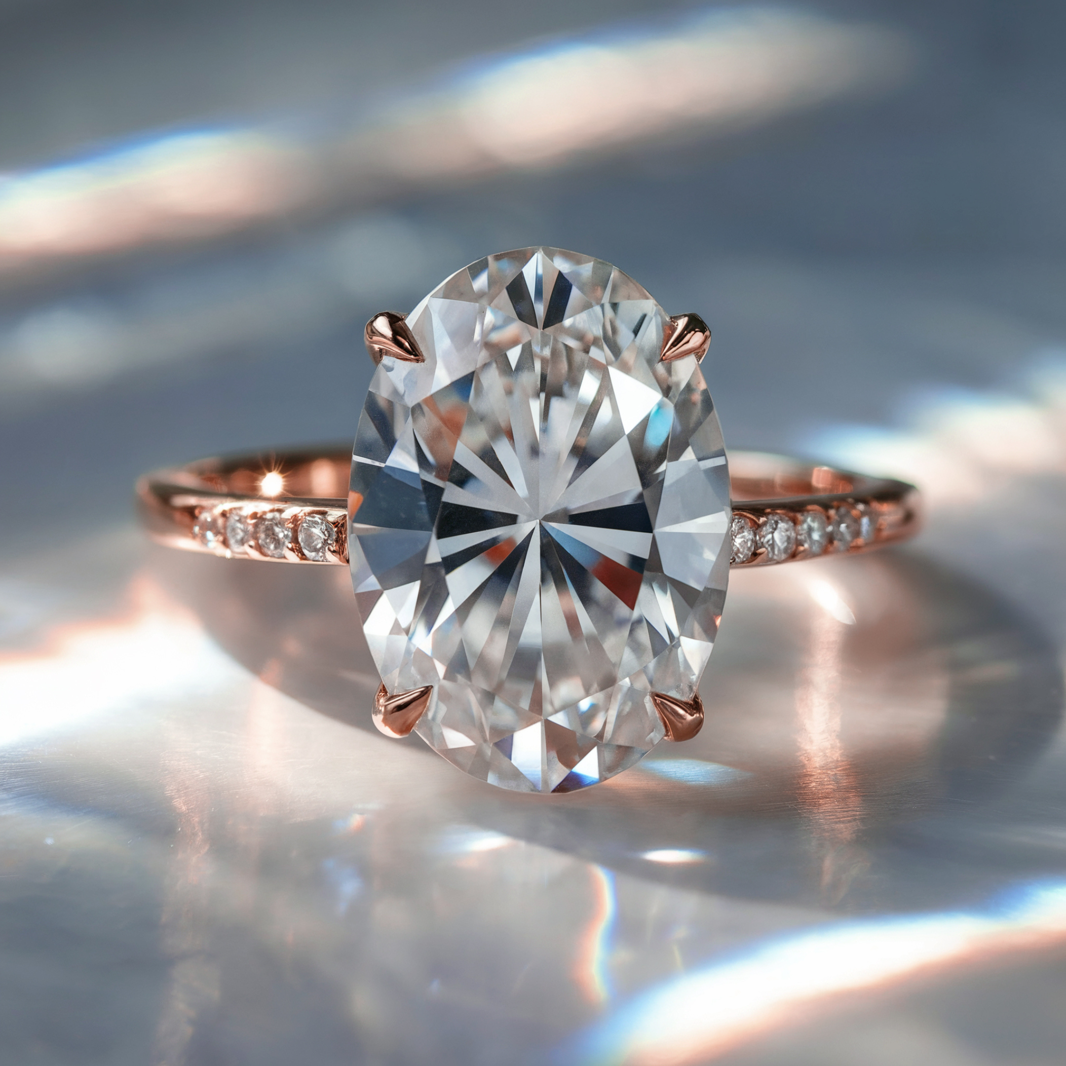 The Opaline 4CT Moissanite Ring