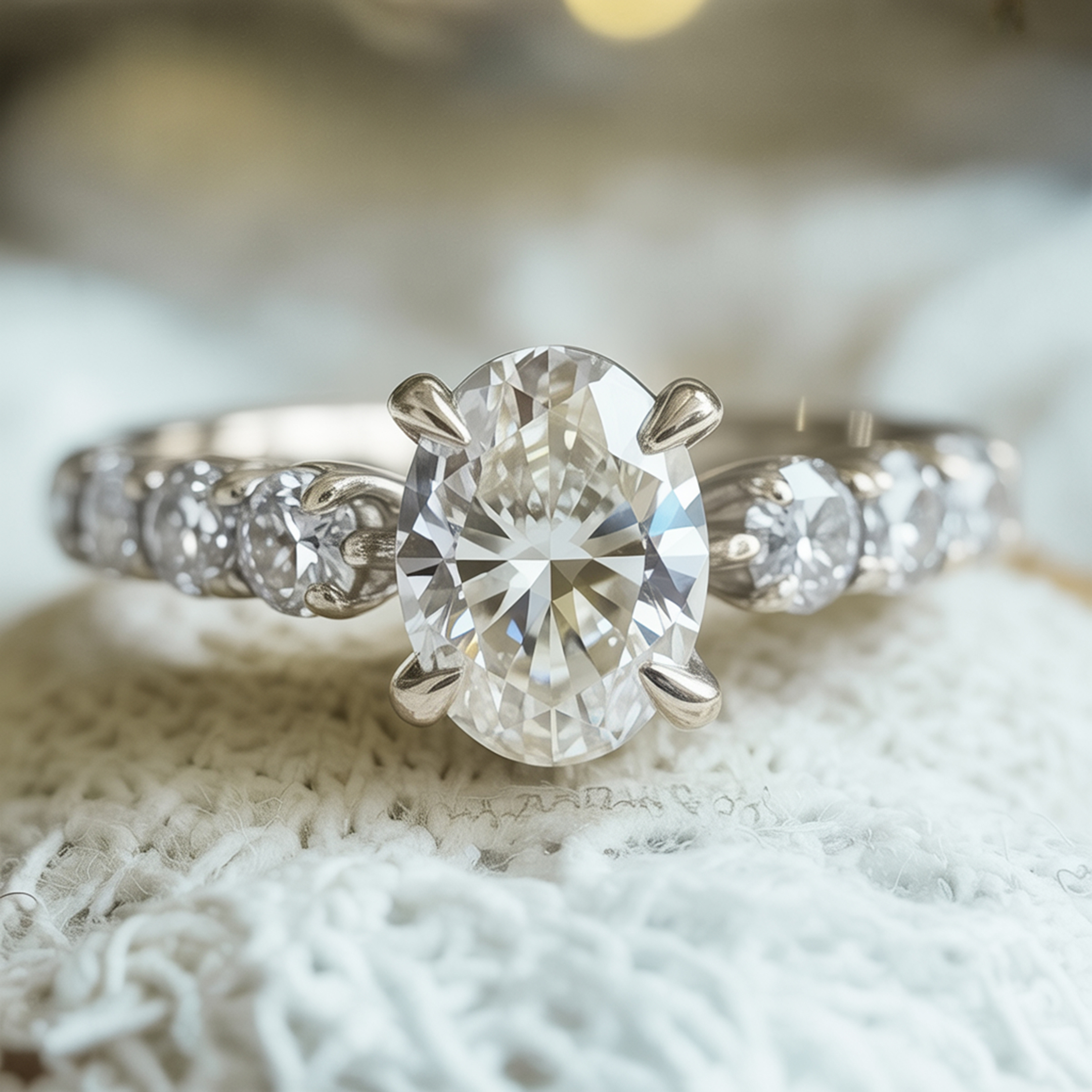 The Celestine 1CT Moissanite Ring
