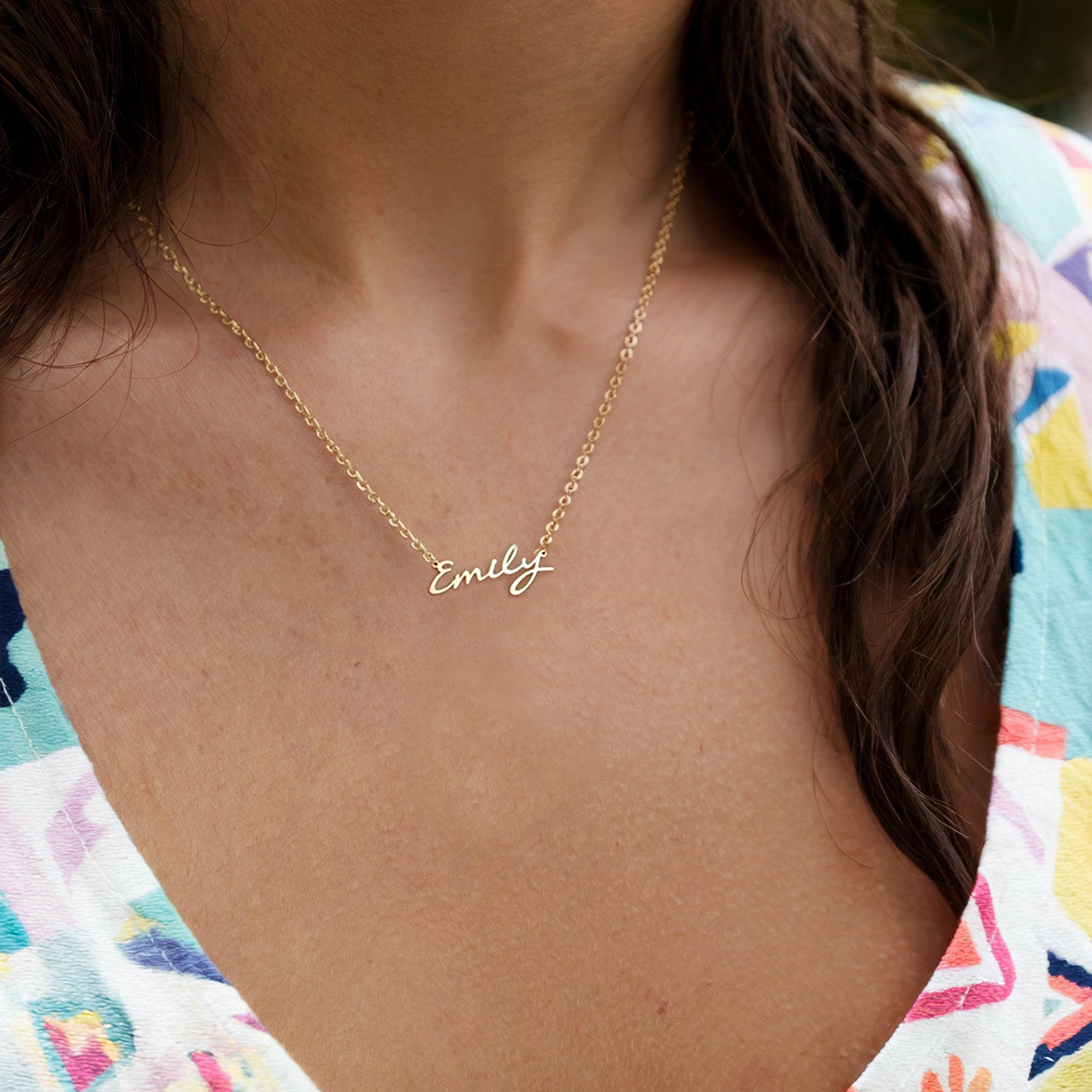 Collier prénom personnalisé or