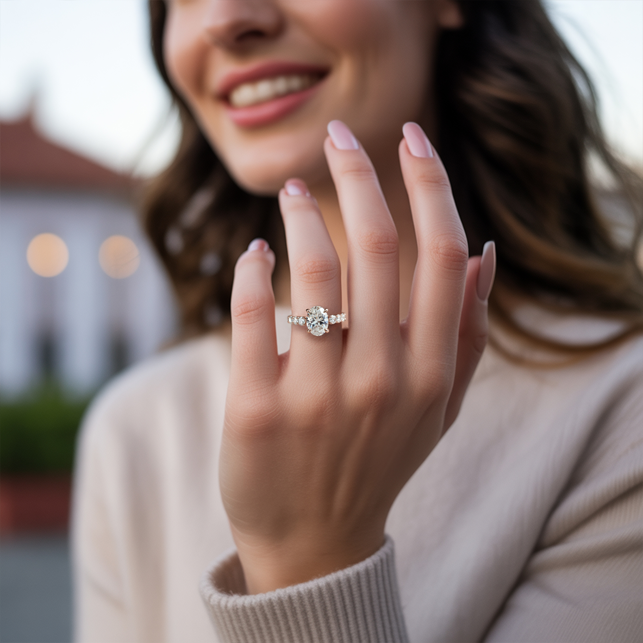 The Celestine 3CT Moissanite Ring