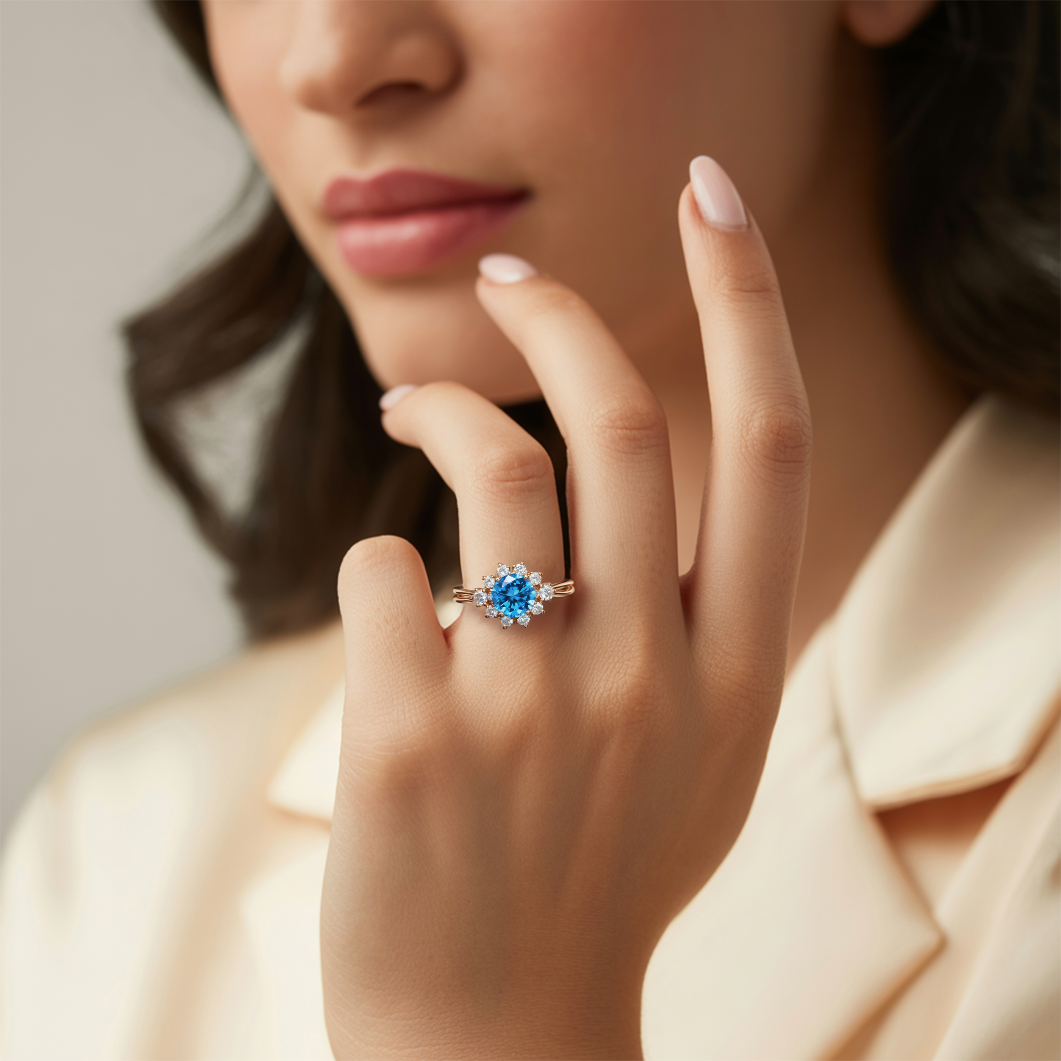 The Bethany - Split Shank Moissanite Ring