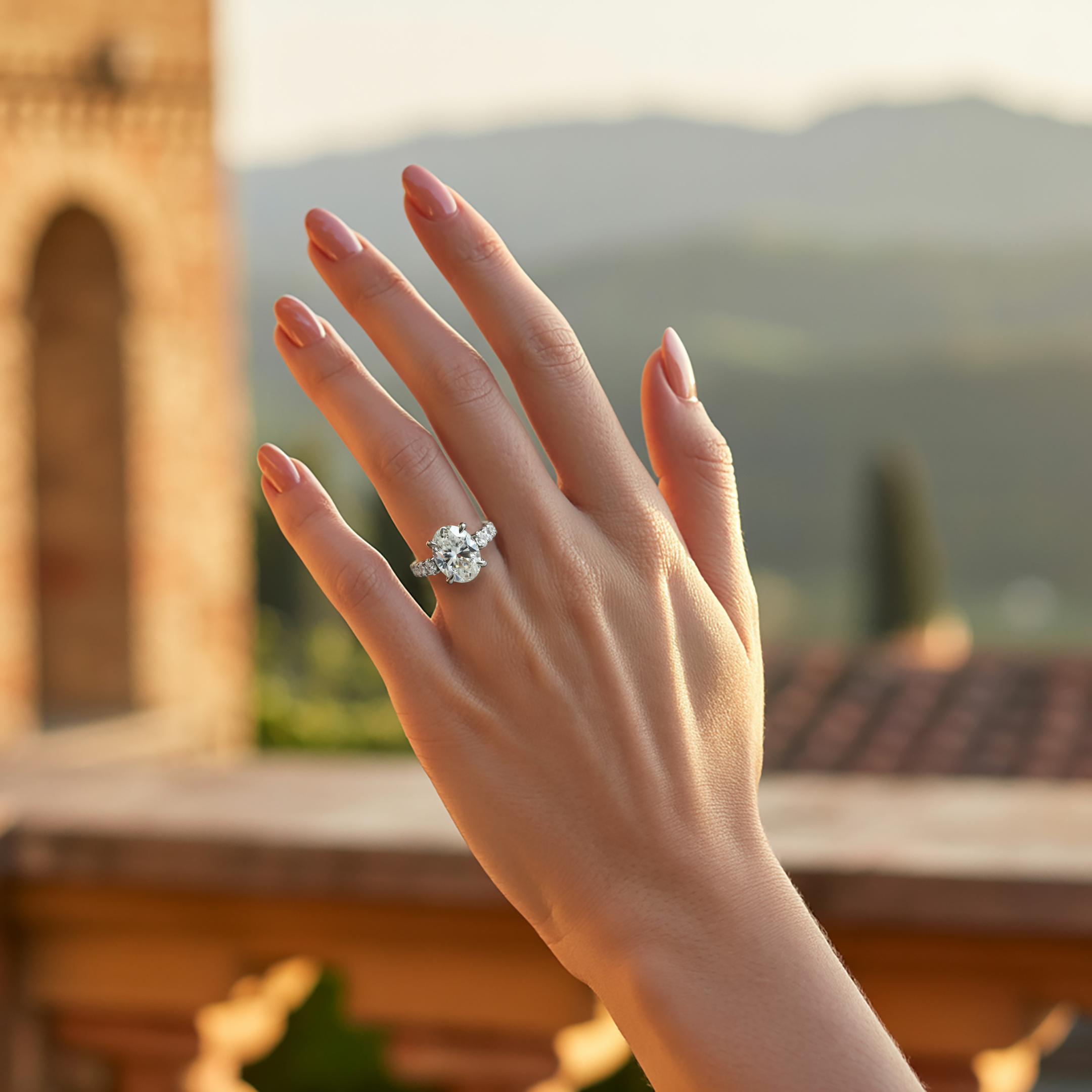 The Celestine 5CT Moissanite Ring