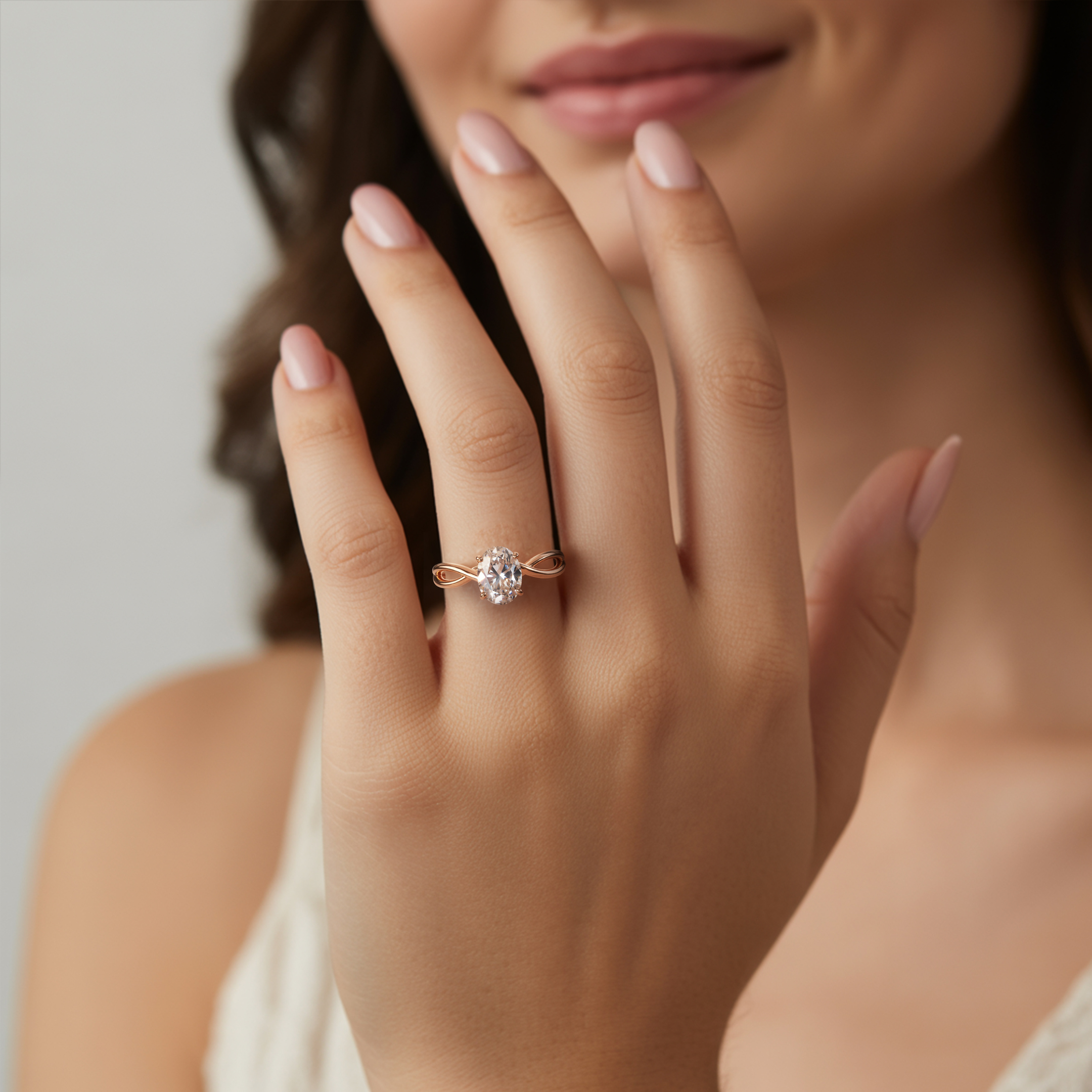 The Luna – Infinity Moissanite Ring