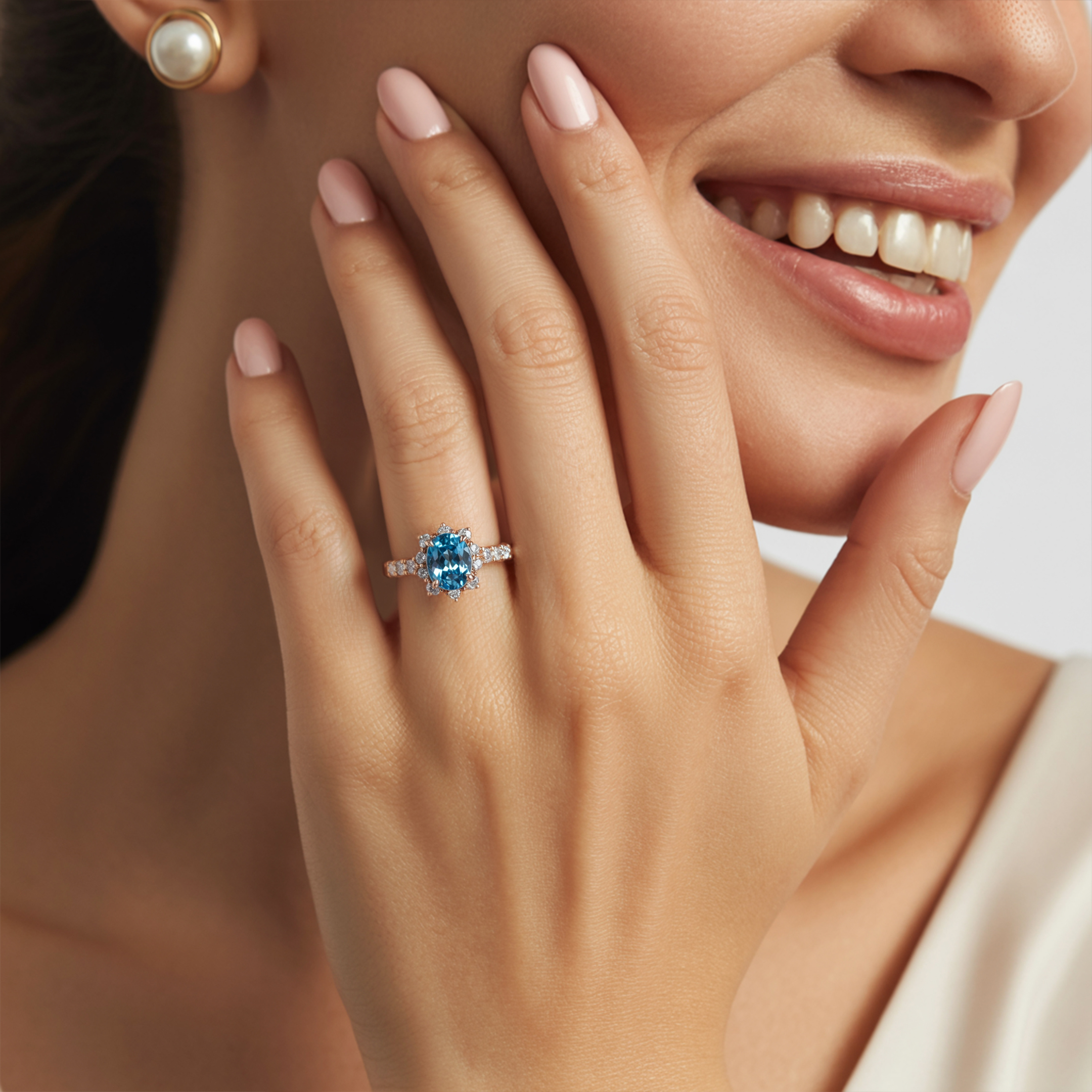 The Caterina Oval Cut Moissanite Ring