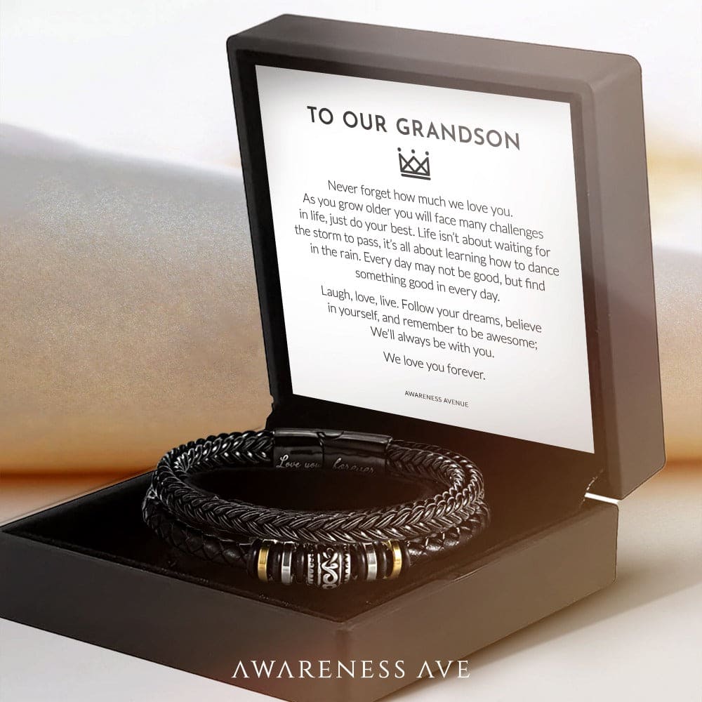 Love You Forever | Men's Leather Gift Bracelet
