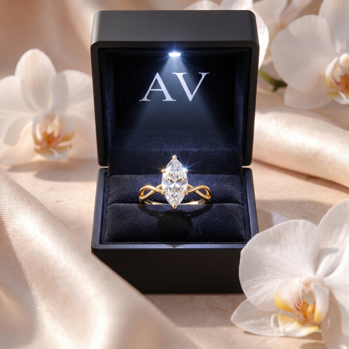 AI0009-MAR-2CT-TWIST-SOLIT - Premium LED Gift Box Presentation