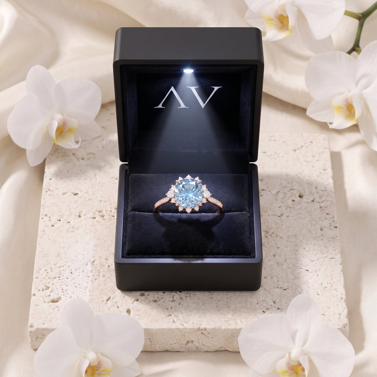 AI0010-CSR-2CT-PAVE-SOLIT - Premium LED Gift Box Presentation