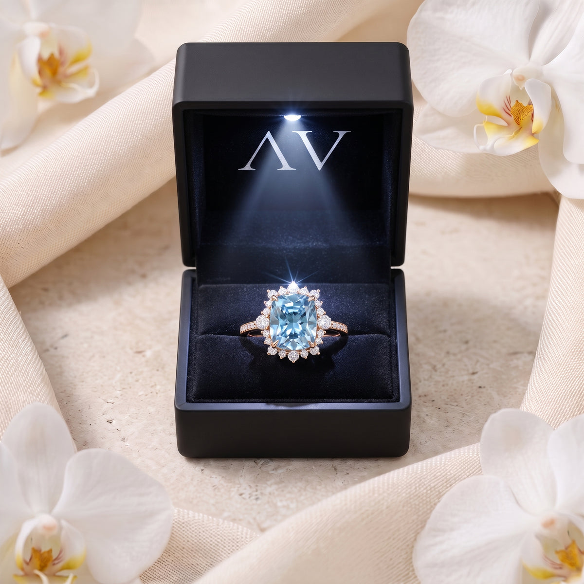 AI0010-CSR-3CT-PAVE-SOLIT - Premium LED Gift Box Presentation