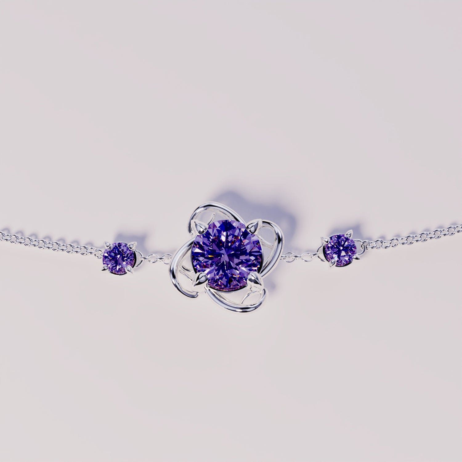 June Alexandrite Birthstone Bracelet - S925 Sterling Silver