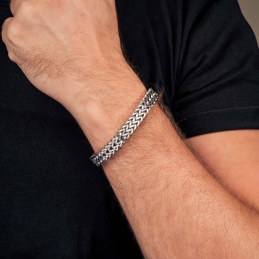 „Love You Forever“-Stahlkettenarmband für Herren