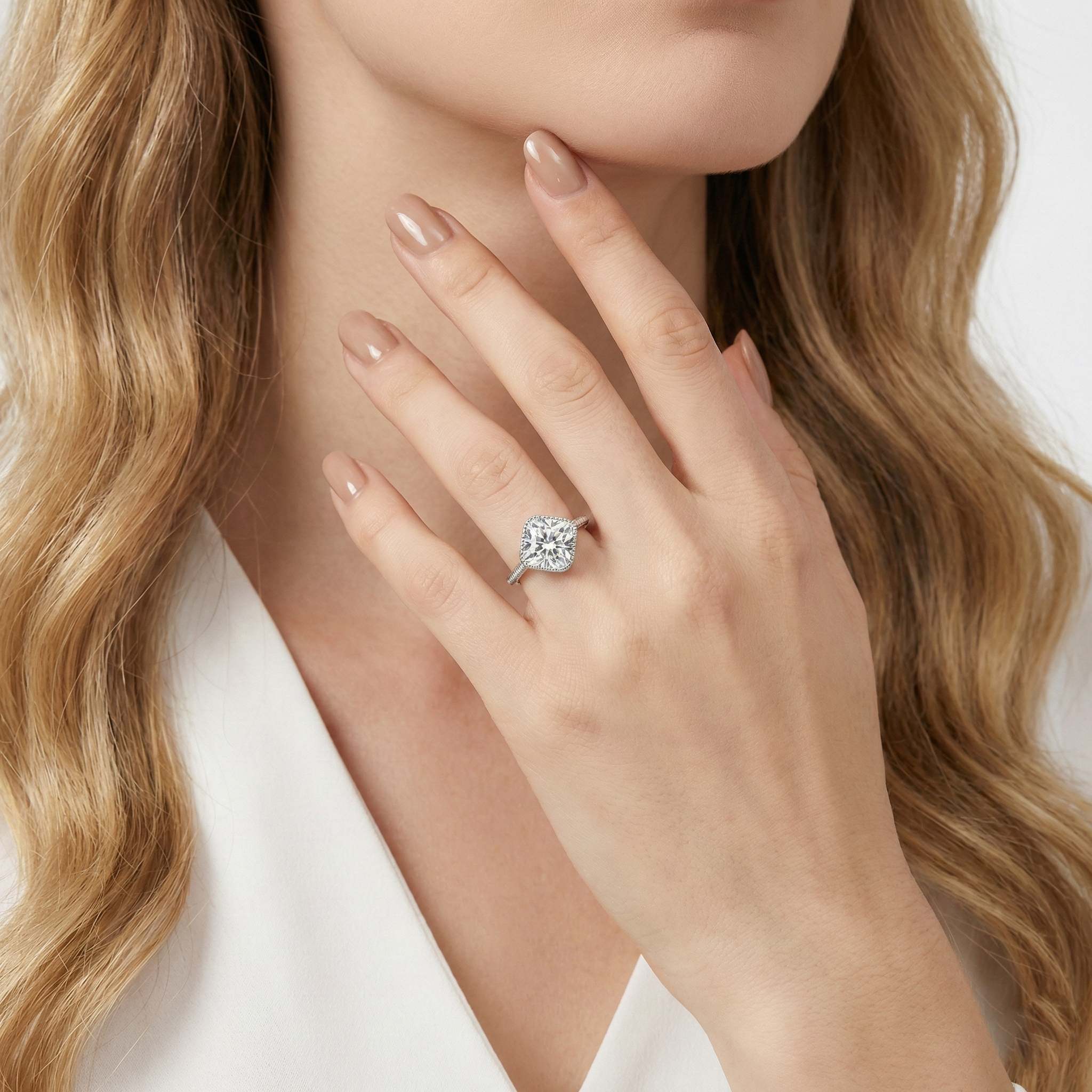 The Isara Cushion Ring - S925 Sterling Silver