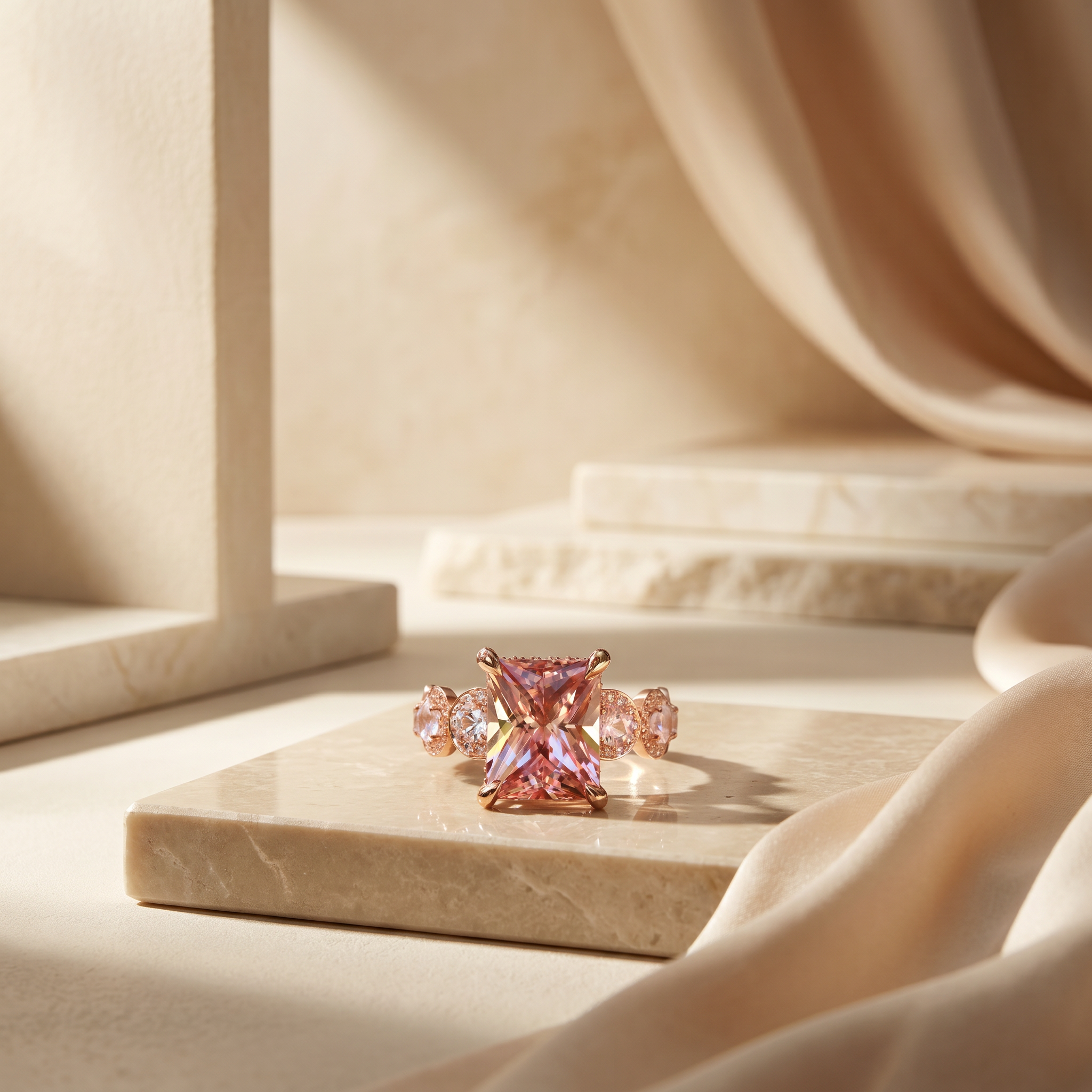 The Regalia - 4CT Radiant Cut Moissanite Ring