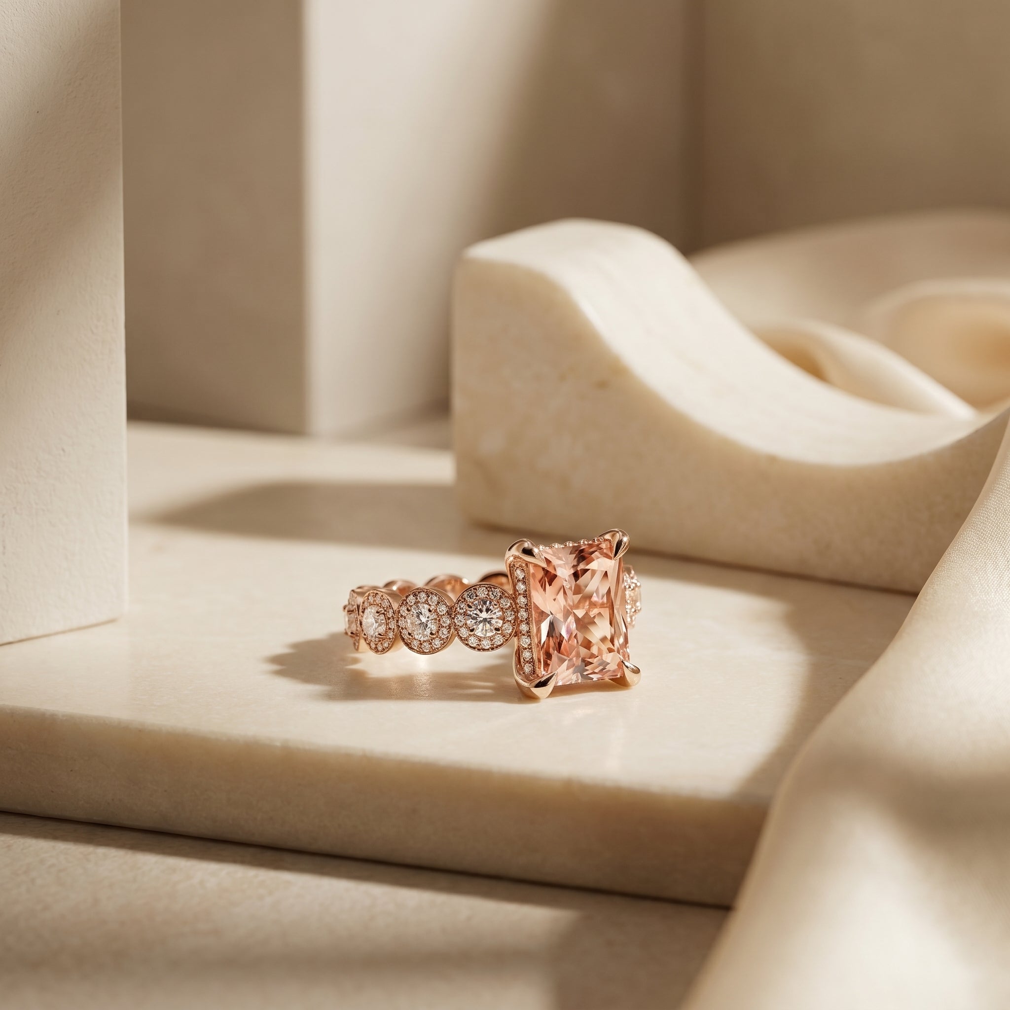 The Regalia - 4CT Radiant Cut Moissanite Ring